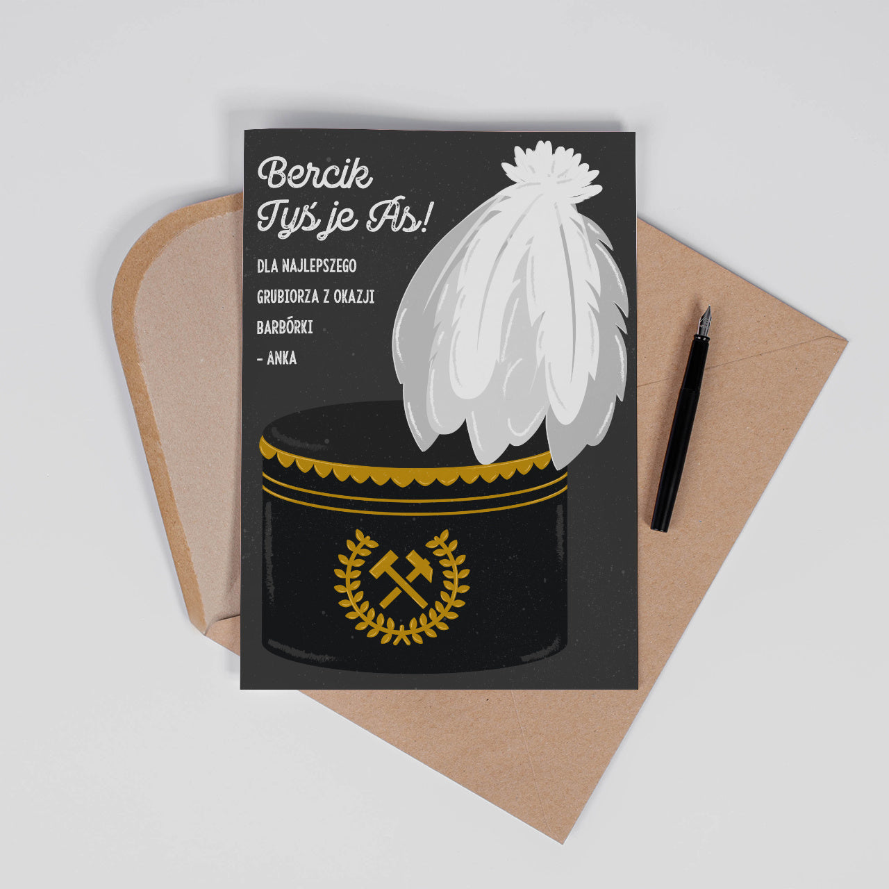 Kartka z okazji Dnia Górnika kartka na dzień górnika kartka dla górnika prezent na dzień górnika