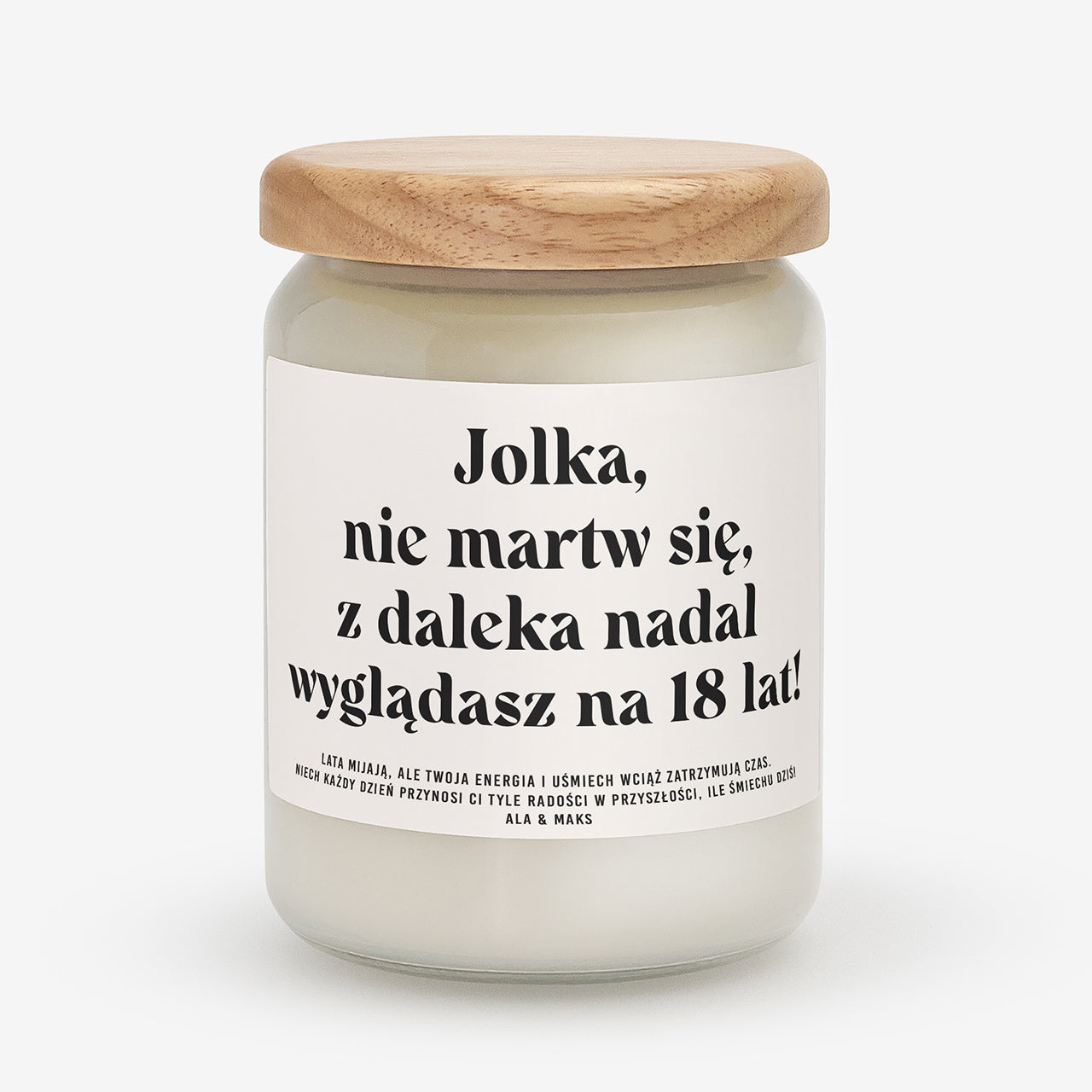 Świeczka personalizowana na urodziny dla niej 
