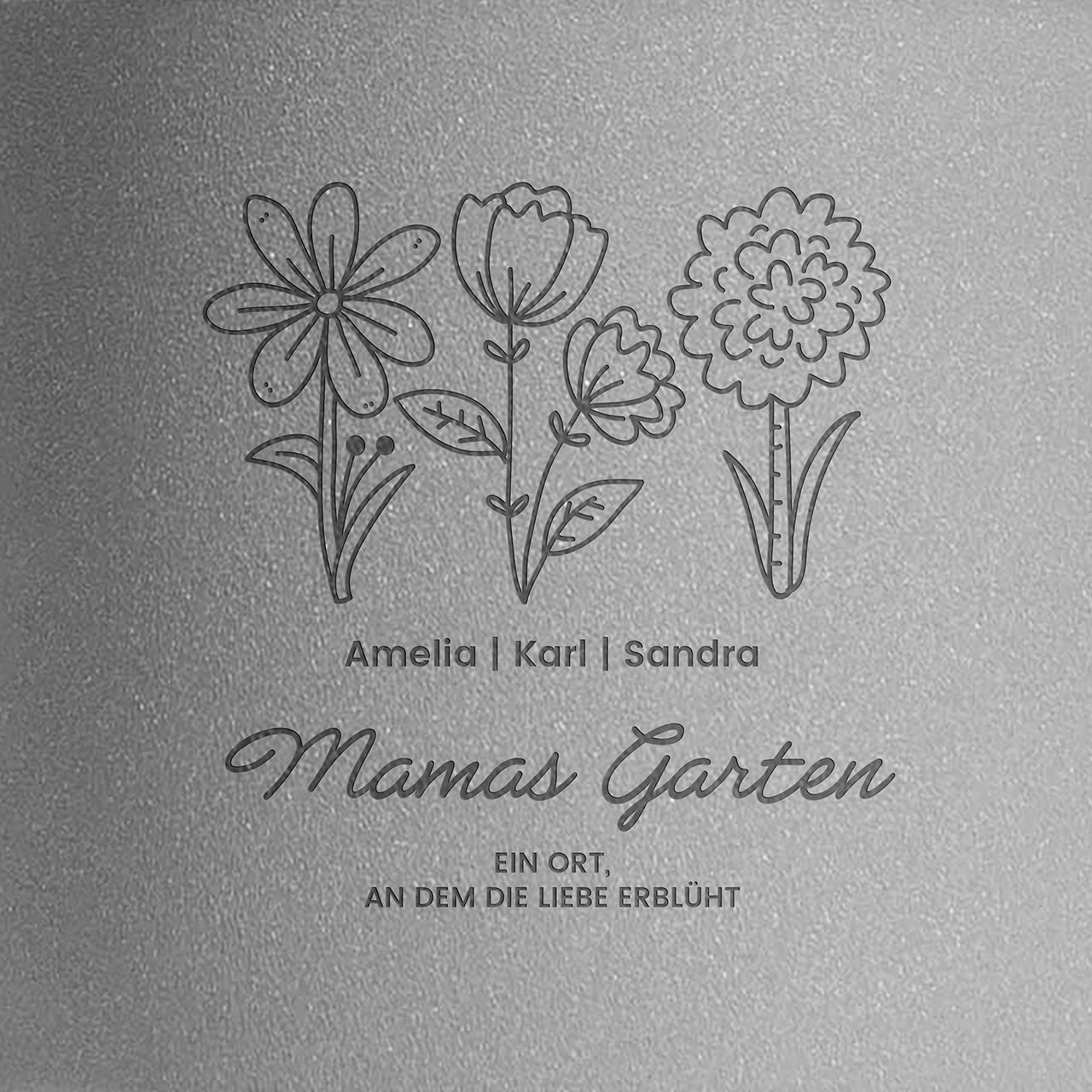 Gravierter Blumentopf für Mama Geschenk von den Kindern