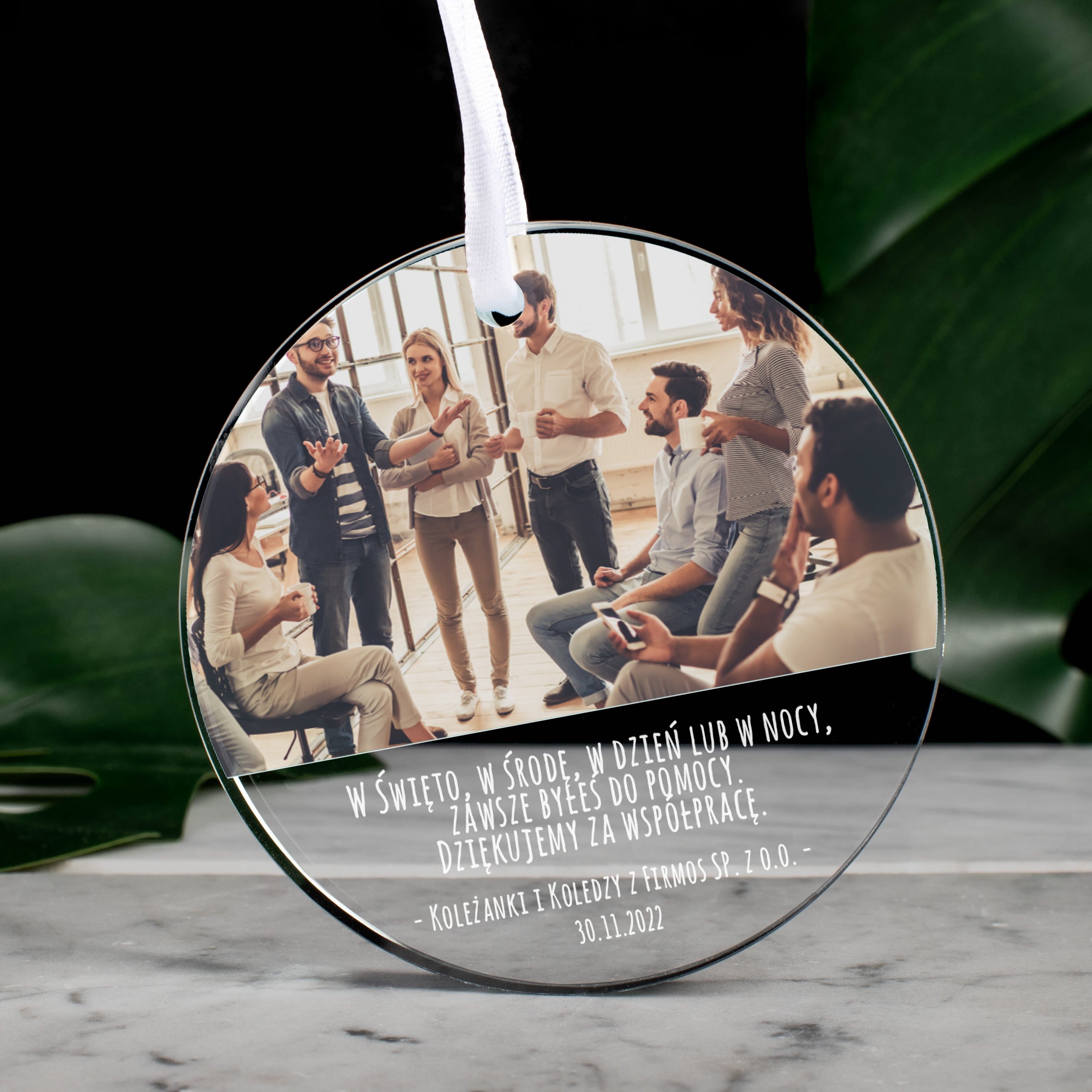 Personalizowana zawieszka ze zdjęciem - podziękowanie dla pracownika
