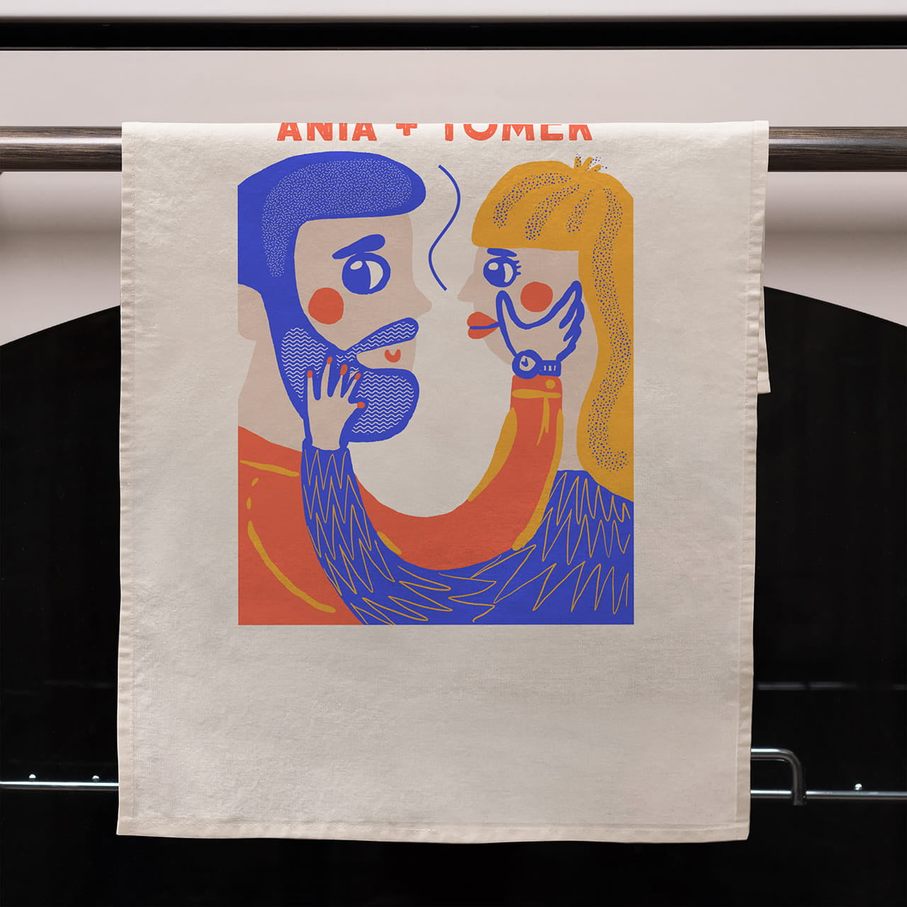 Bawełniany ręcznik kuchenny - śmieszny upominek dla pary prezent dla pary ręcznik bawełniany ręcznik do kuchni