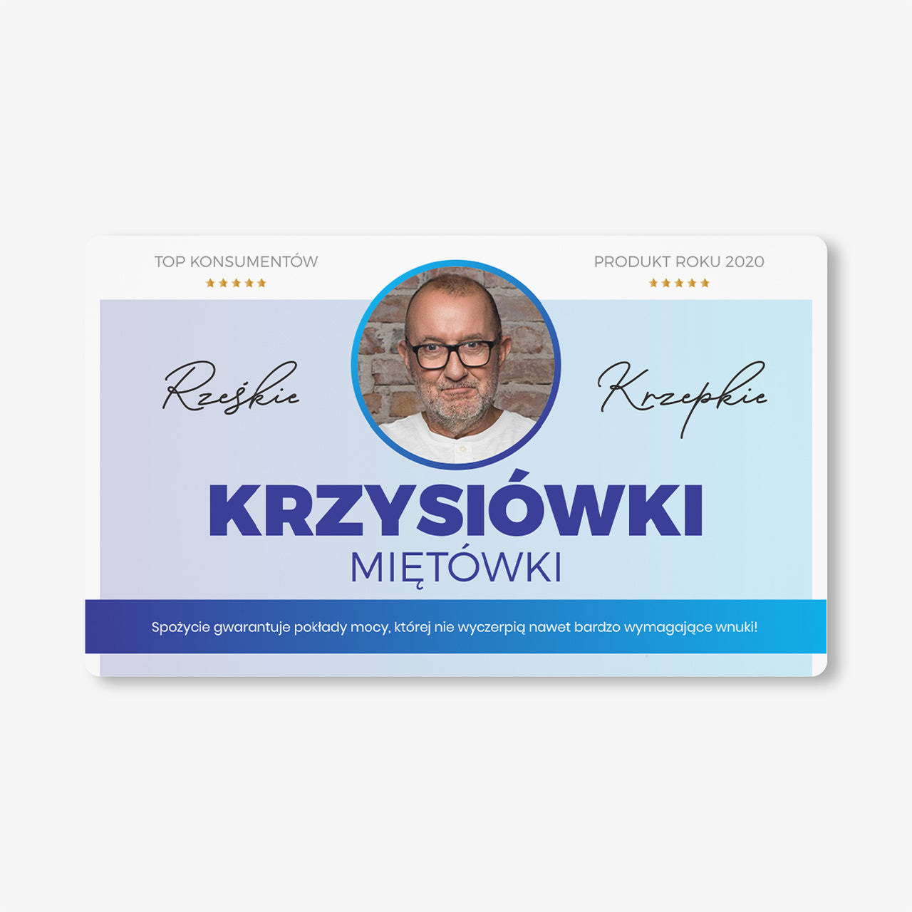 Zestaw prezentowy: miętówki + etykieta do naklejenia - upominek dla dziadka