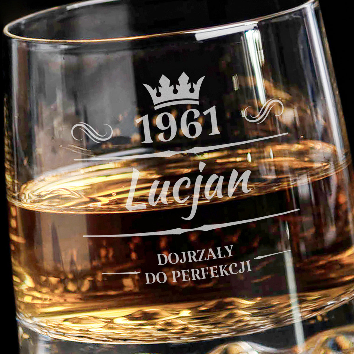 Personalizowana szklanka do whisky dla niego - prezent dla konesera whisky