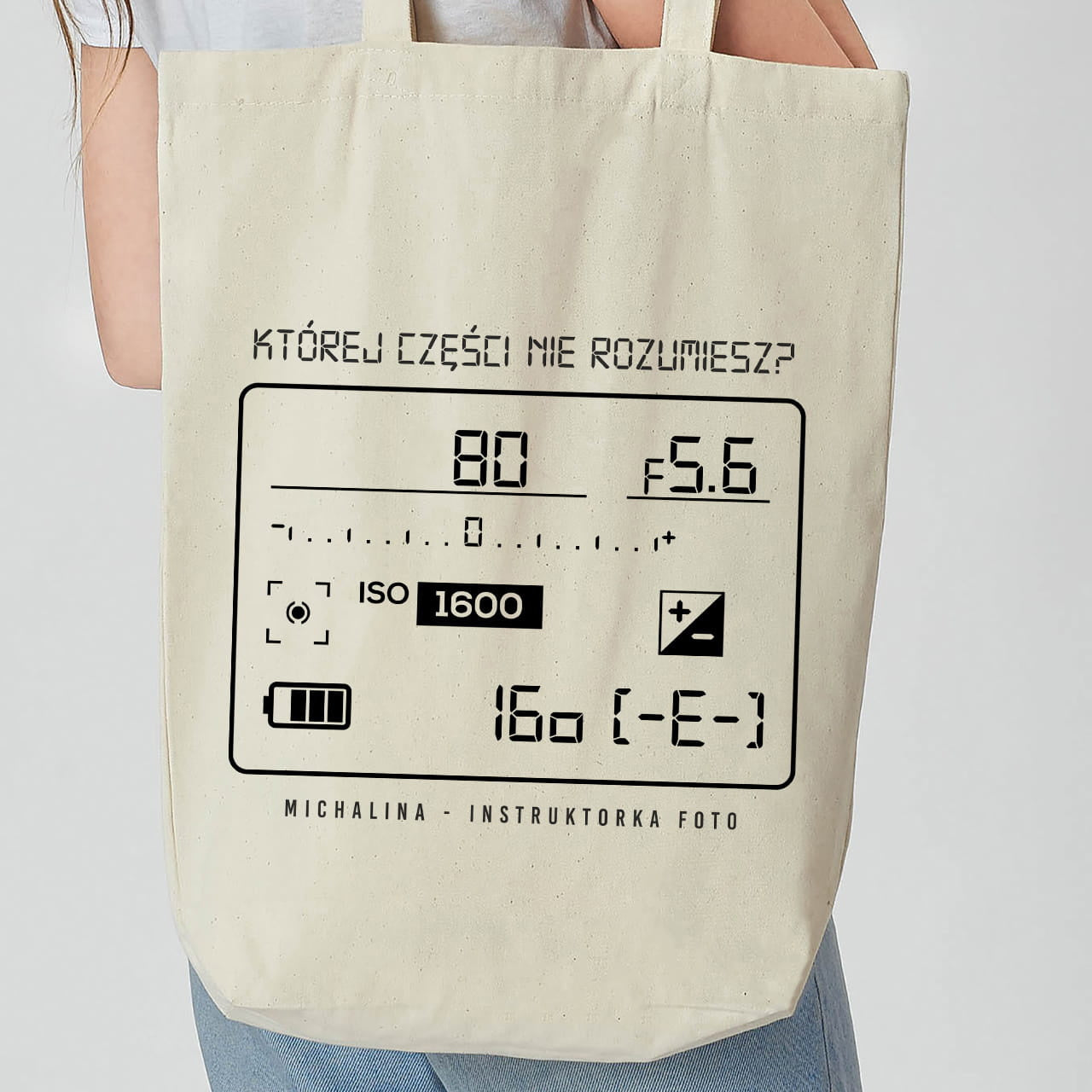 Bawełniana torba z nadrukiem dla fotografa prezent dla fotografa gadżet dla fotografa personalizowana torba