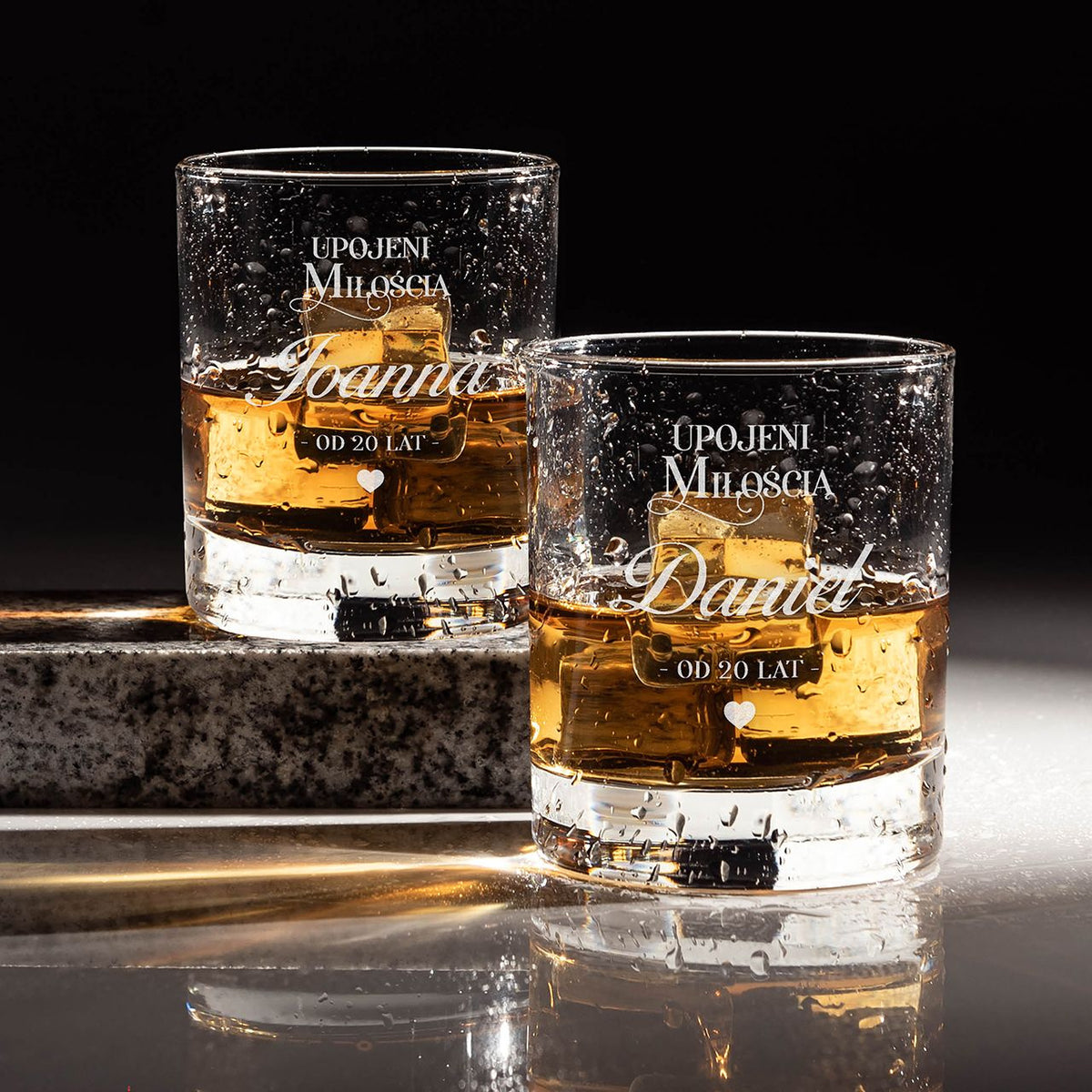 Zestaw szklaneczek do whisky na prezent z okazji 20 Rocznicy Ślubu