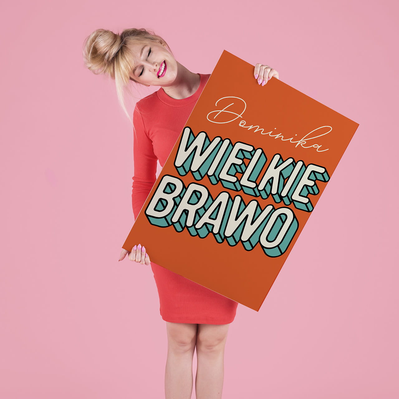 Personalizowana kartka gratulacyjna xxl - wielkie brawo