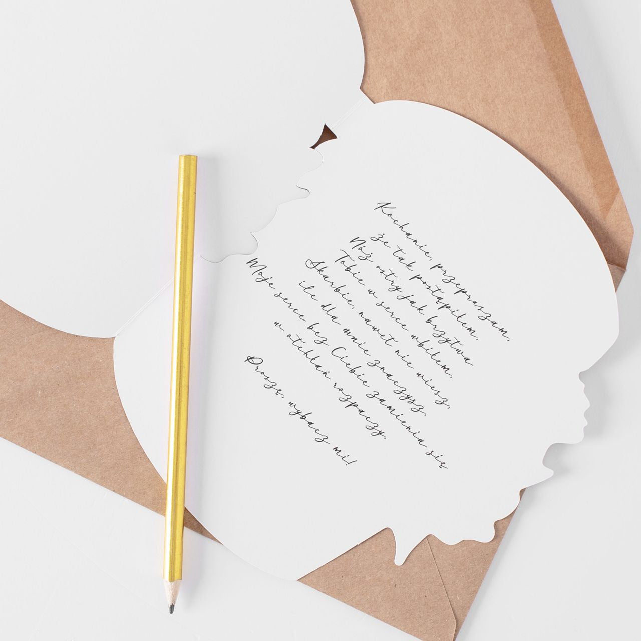 Kartka z personalizacją na przeprosiny - kosz z kwiatami