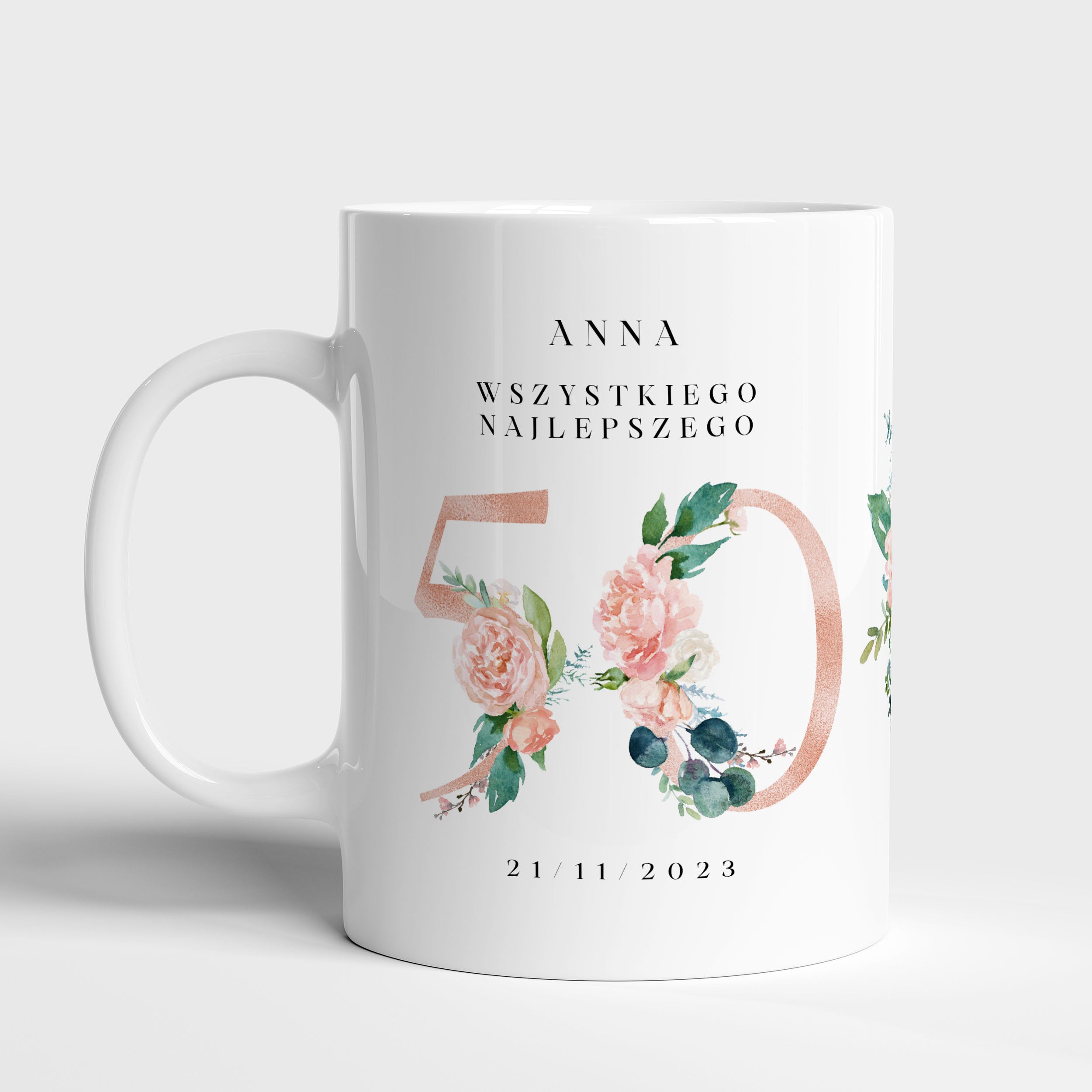 Kubek z personalizacją na 50 urodziny