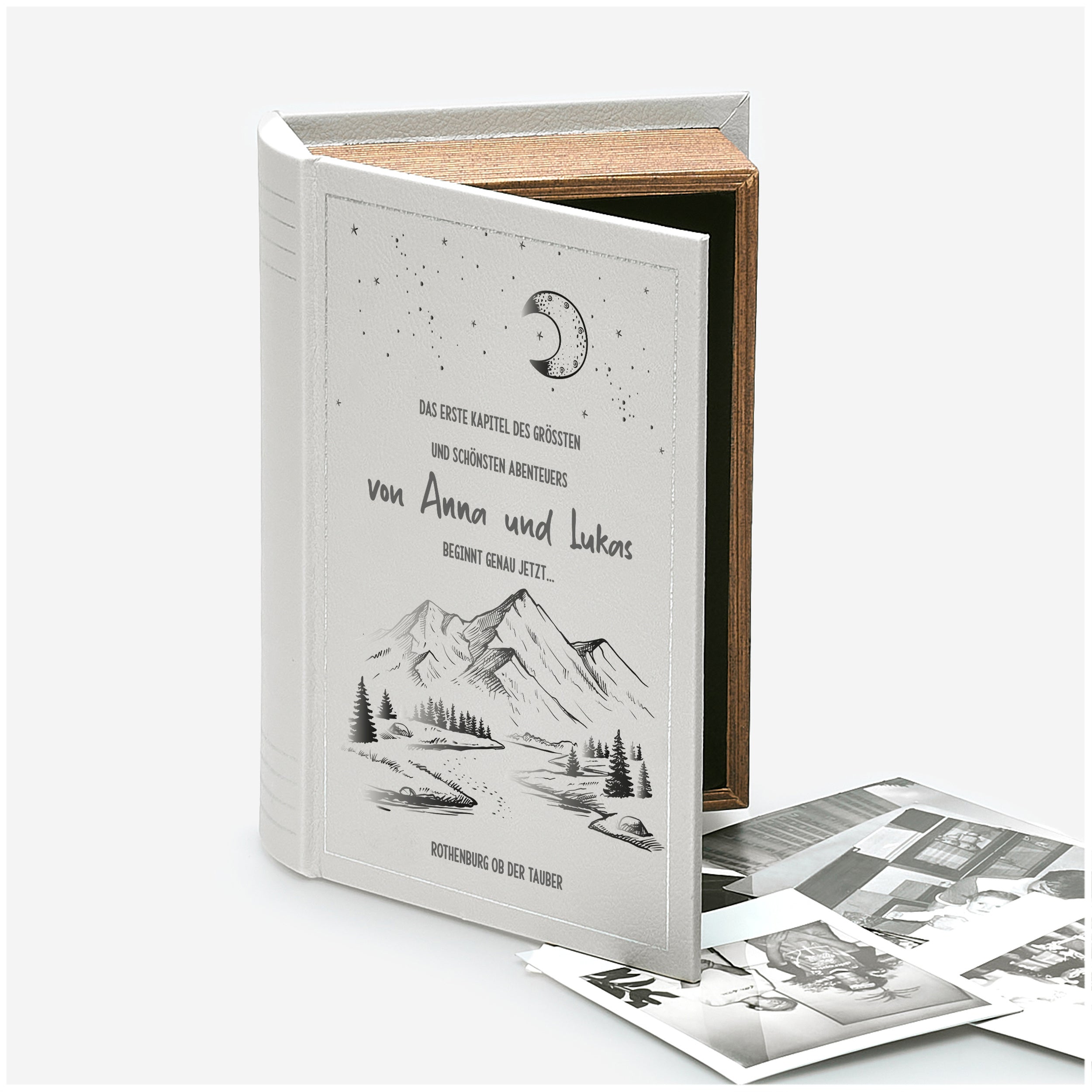 Buch-Schatulle BEGINN DES ABENTEUERS Hochzeitsgeschenk