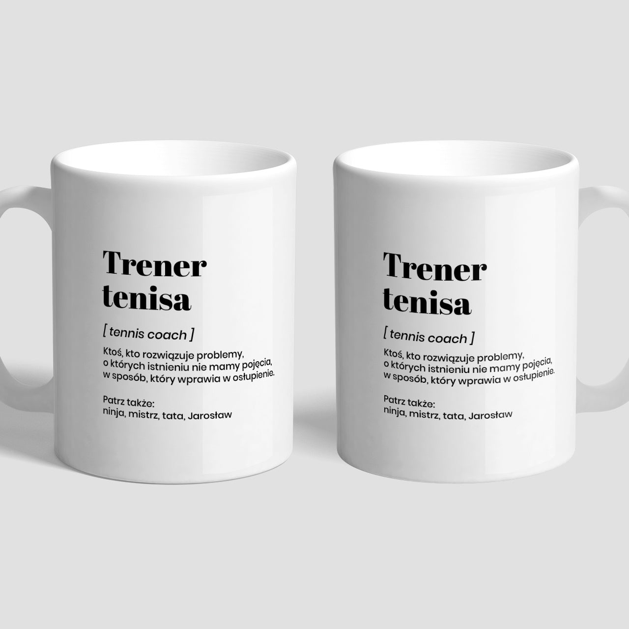 Personalizowany kubek Trener Tenisa - prezent dla trenera tenisa