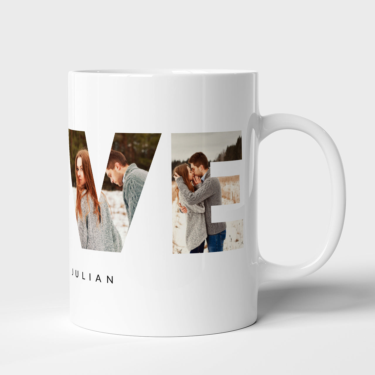 Kubek ze zdjęciami - Love - prezent na walentynki dla niej