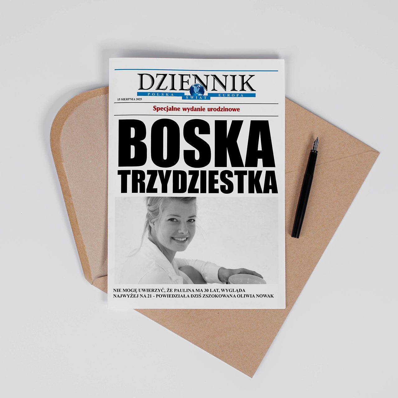Kartka ze zdjęciem na 30 urodziny kartka na 30 urodziny prezent na 30 urodziny