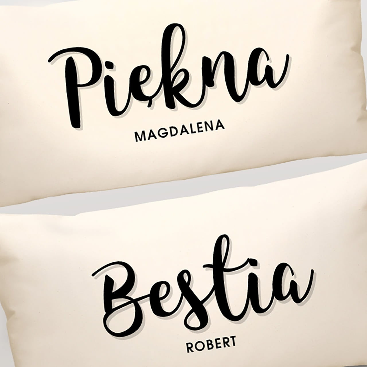 Personalizowane poduszki dla pary - piękna i bestia piękny prezent dla pary prezent dla zakochanych