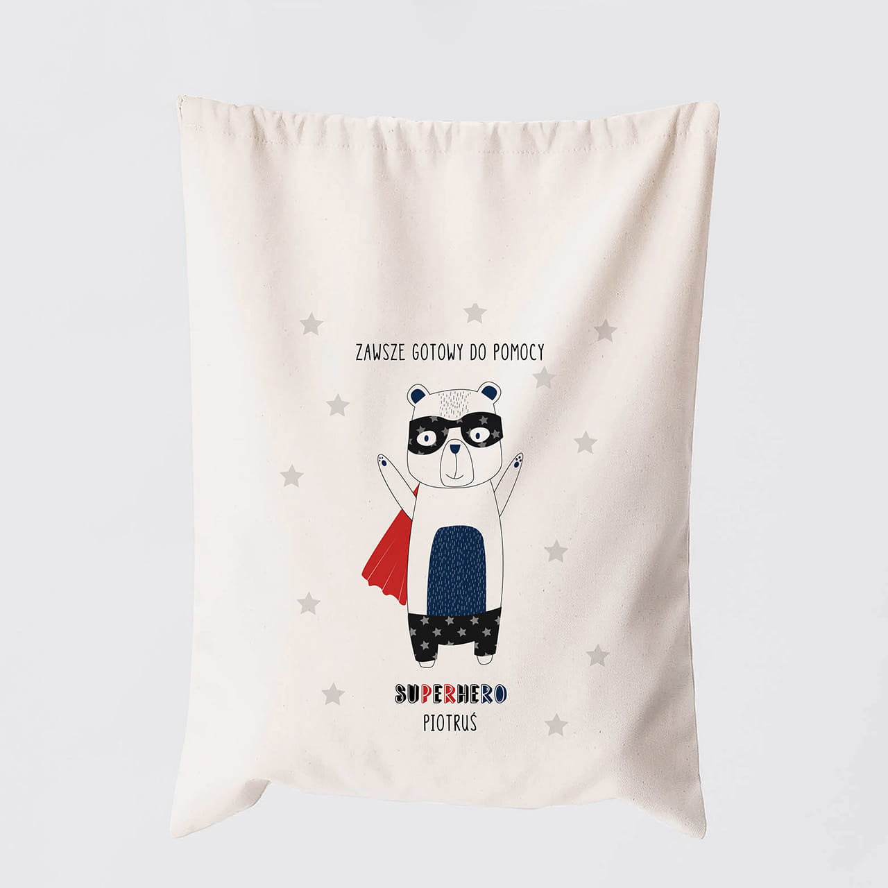 Worek na kapcie dla chłopca do przedszkola - superhero