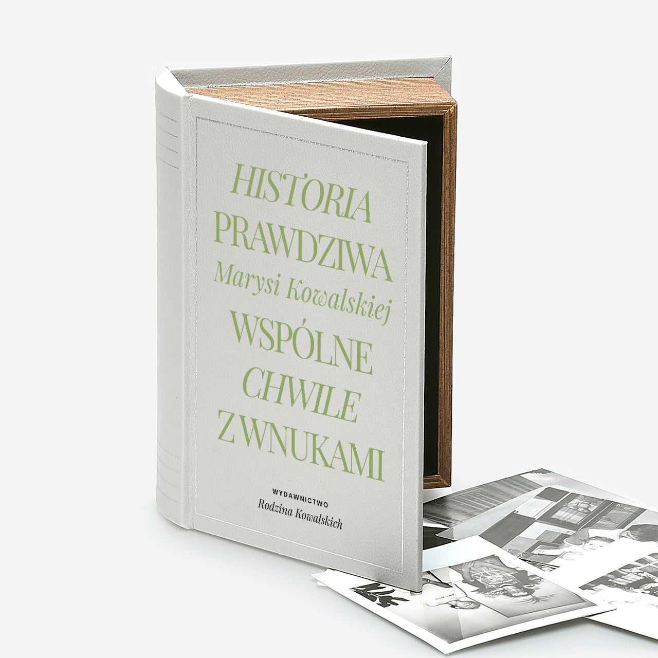 Personalizowane pudełko książka - prezent od wnuków dla babci pudełko na wspomnienia dla babci personalizowane