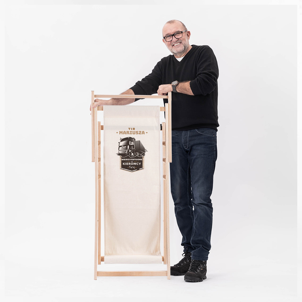 Leżak z nadrukiem dla kierowcy tira prezent dla kierowcy tira leżak personalizowany prezent dla tirowca