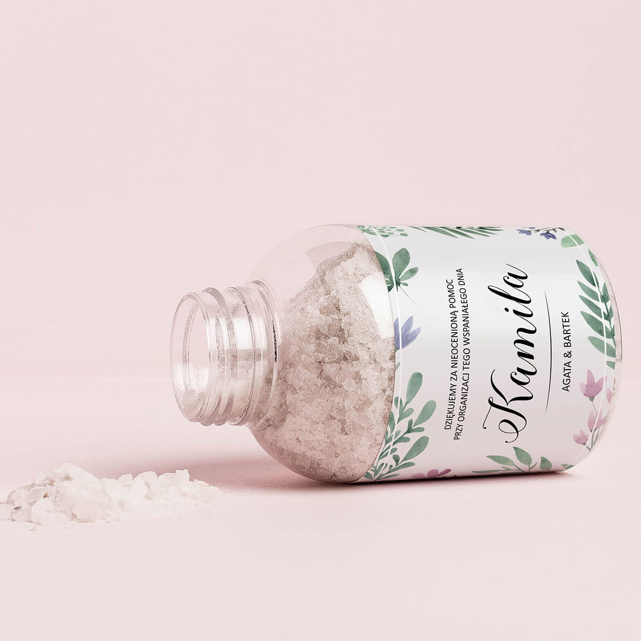 Personalizowana sól do kąpieli - podziękowania dla świadkowej prezent dla świadkowej podziękowanie dla świadkowej