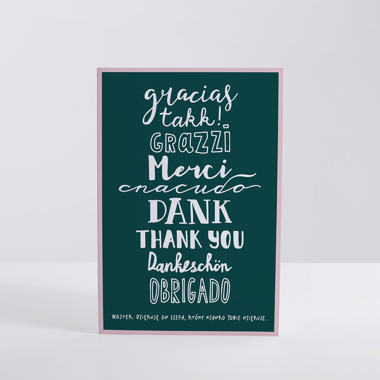 Kartka dla pracownika na podziękowanie podziękowanie dla pracownika upominek dla pracownika personalizowana kartka