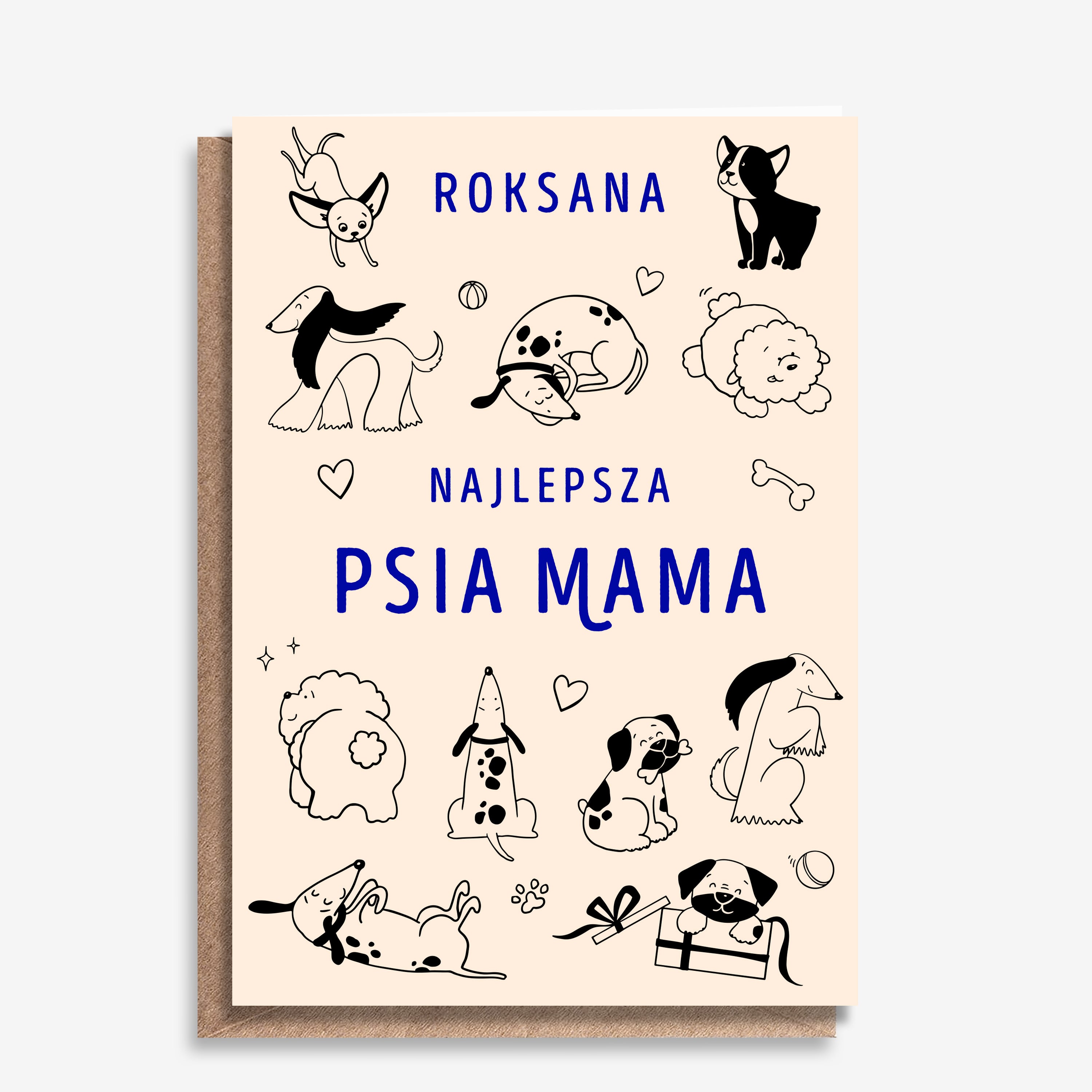 Kartka dla psiary - psia mama prezent dla psiary prezent dla psiej mamy