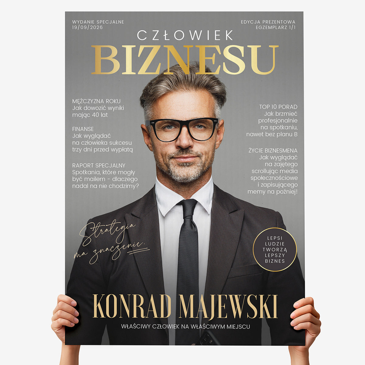 Personalizowana kartka dla szefa XXL - prezent dla szefa kartka urodzinowa dla szefa prezent dla przełożonego