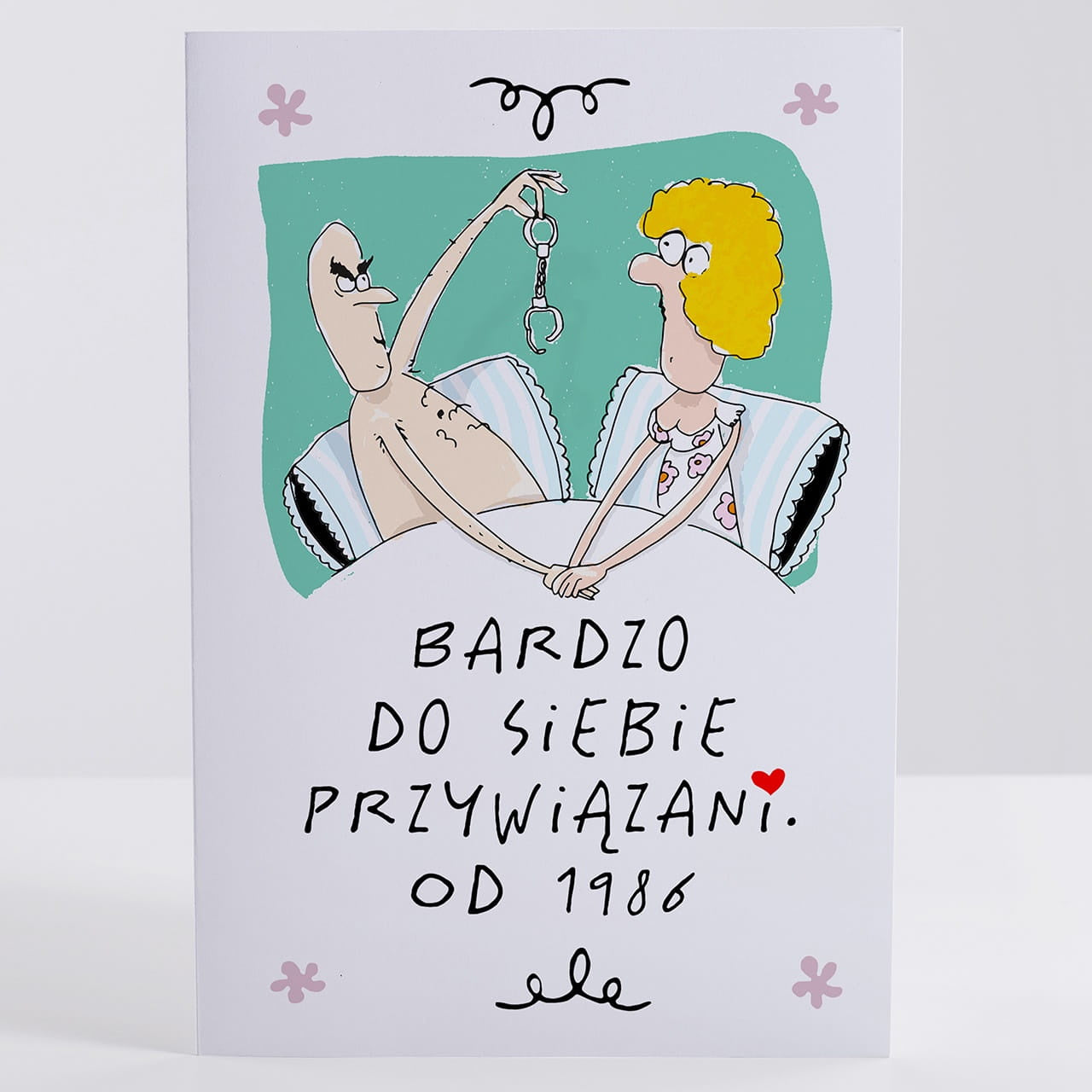 Śmieszna kartka na rocznicę ślubu - Przywiązani Do Siebie
