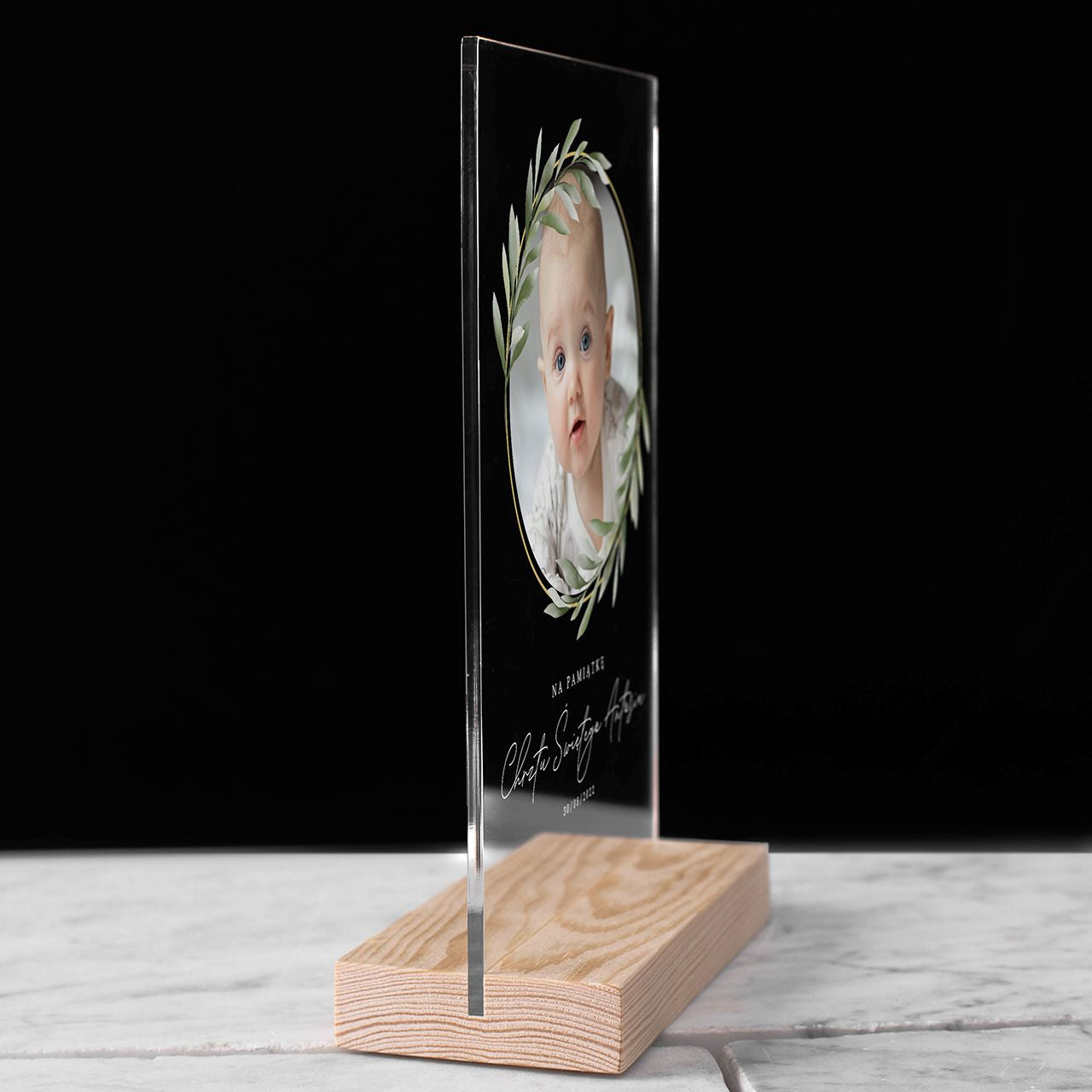 Personalizowana statuetka na prezent z okazji Chrztu Świętego statuetka na chrzest pamiątka chrztu świętego