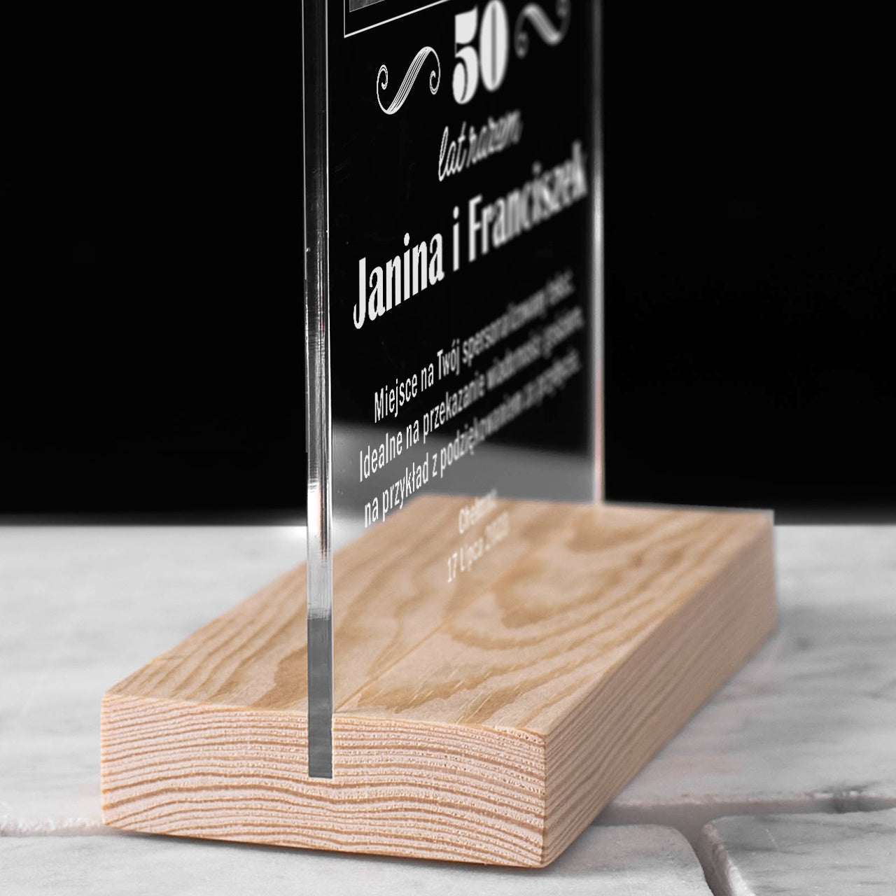 Personalizowana dekoracja na 50 rocznicę ślubu