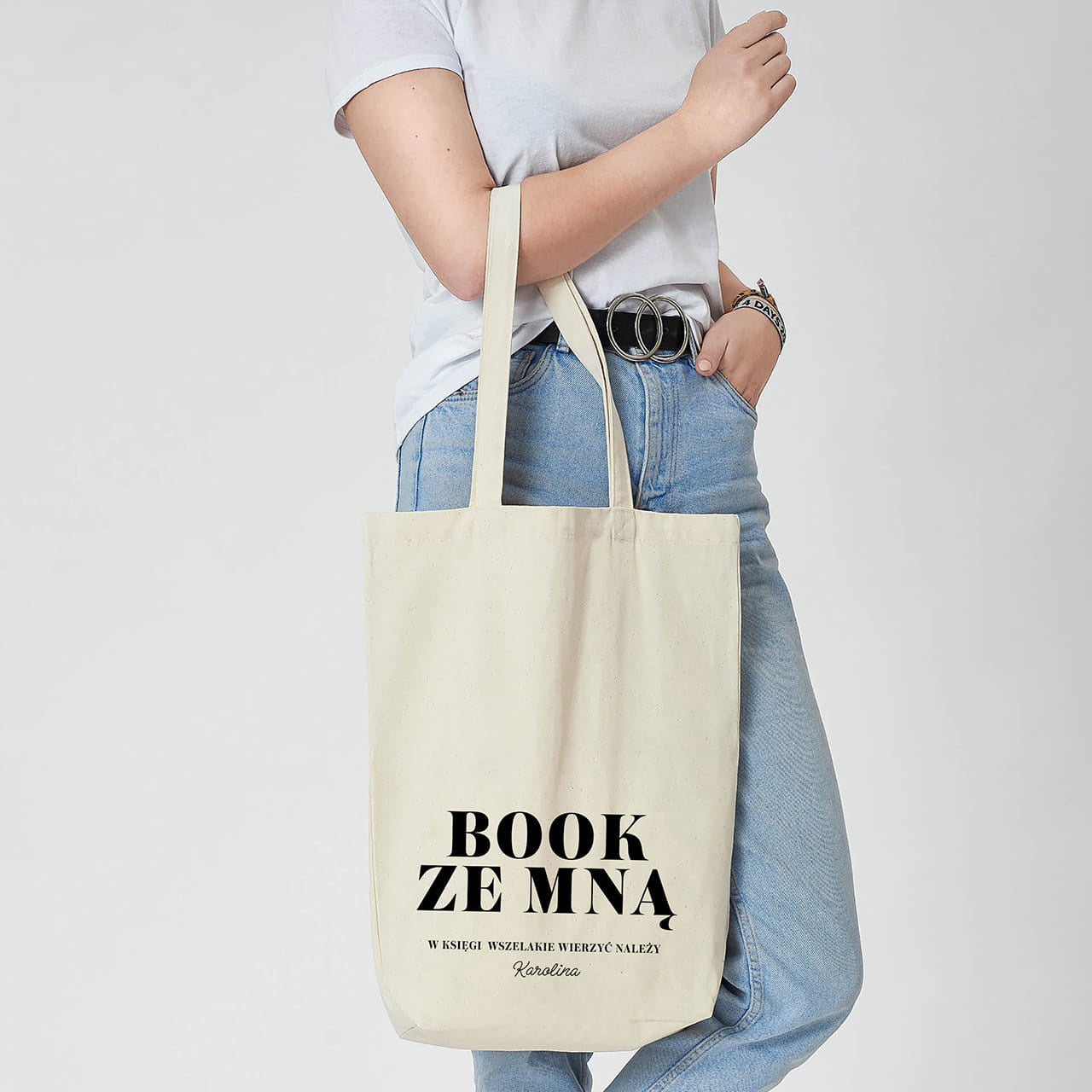 Personalizowana torba dla mola książkowego - book ze mną prezent dla książkary prezent dla mola książkowego