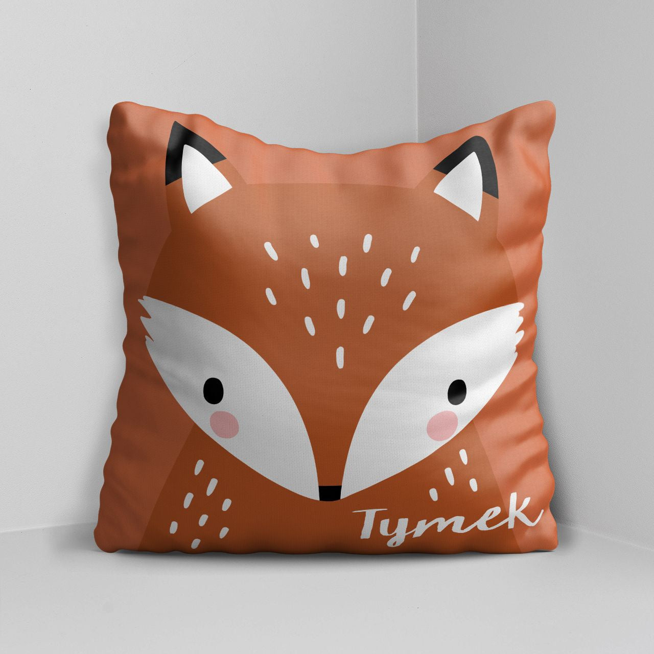 Personalizowana poduszka z liskiem poduszka personalizowana prezent dla dziecka prezent dla chłopca