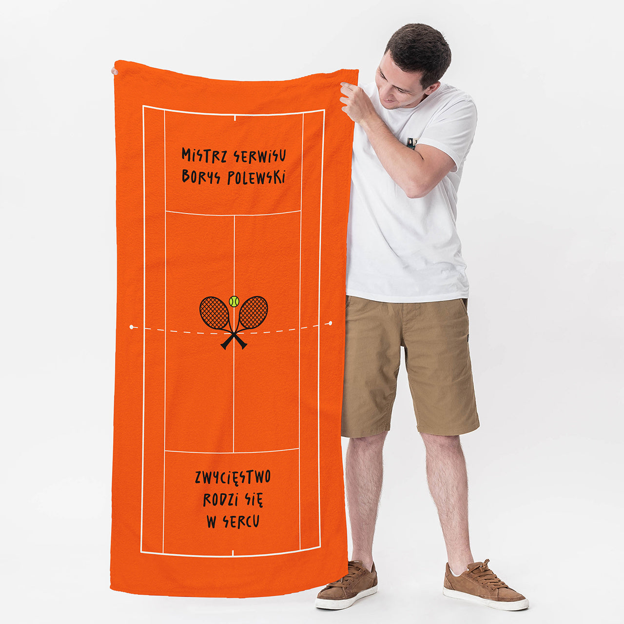 Personalizowany ręcznik dla tenisisty - kort