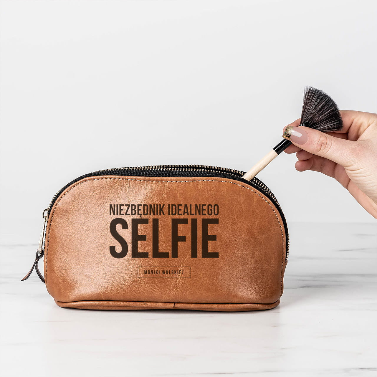 Kosmetyczka damska skórzana - prezent dla córki damska kosmetyczka personalizowana kosmetyczka