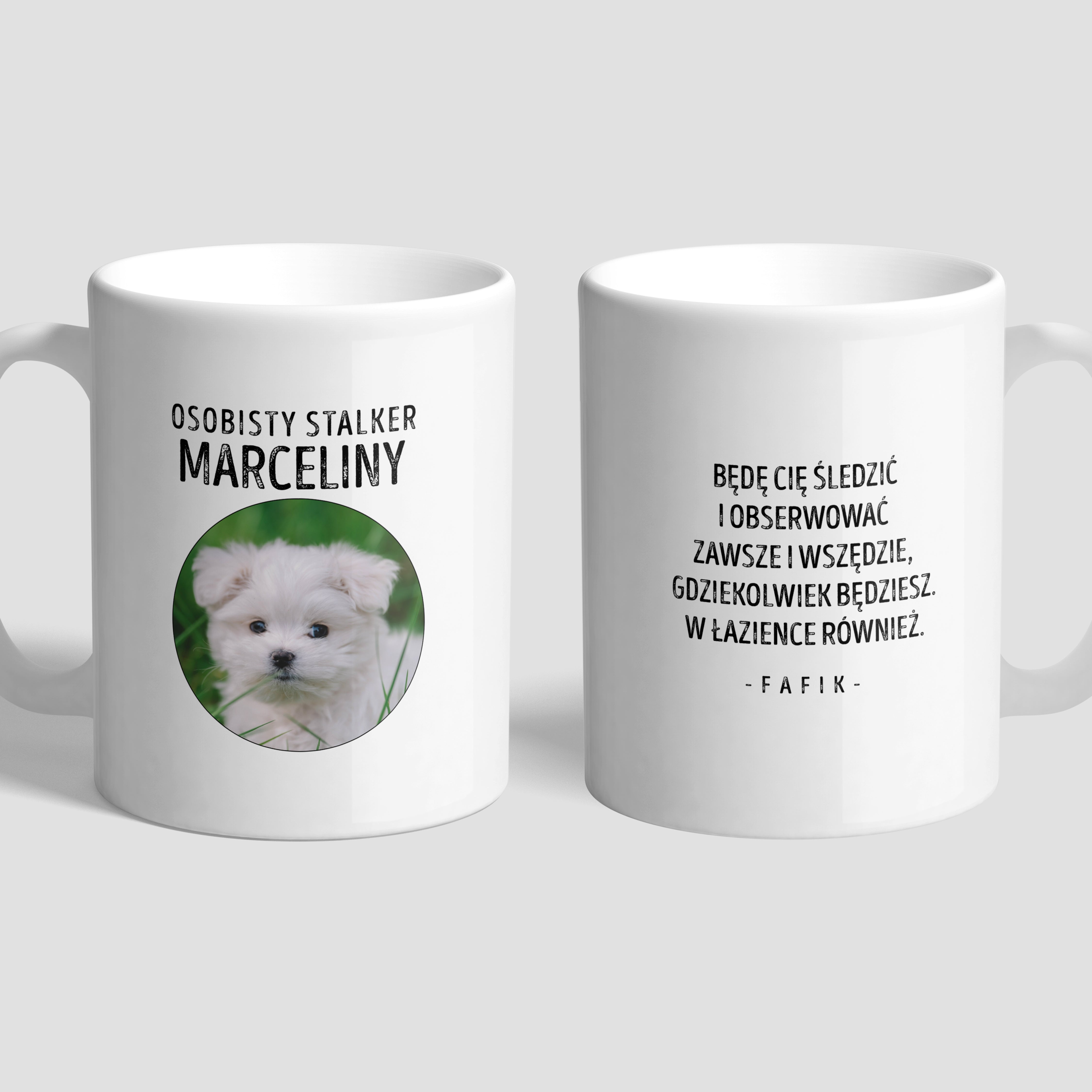 Kubek ze zdjęciem psa - Stalker - prezent dla psiary