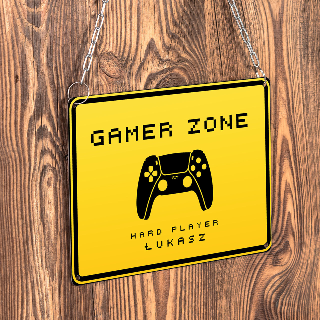 Metalowa tabliczka gracza - gamer zone
