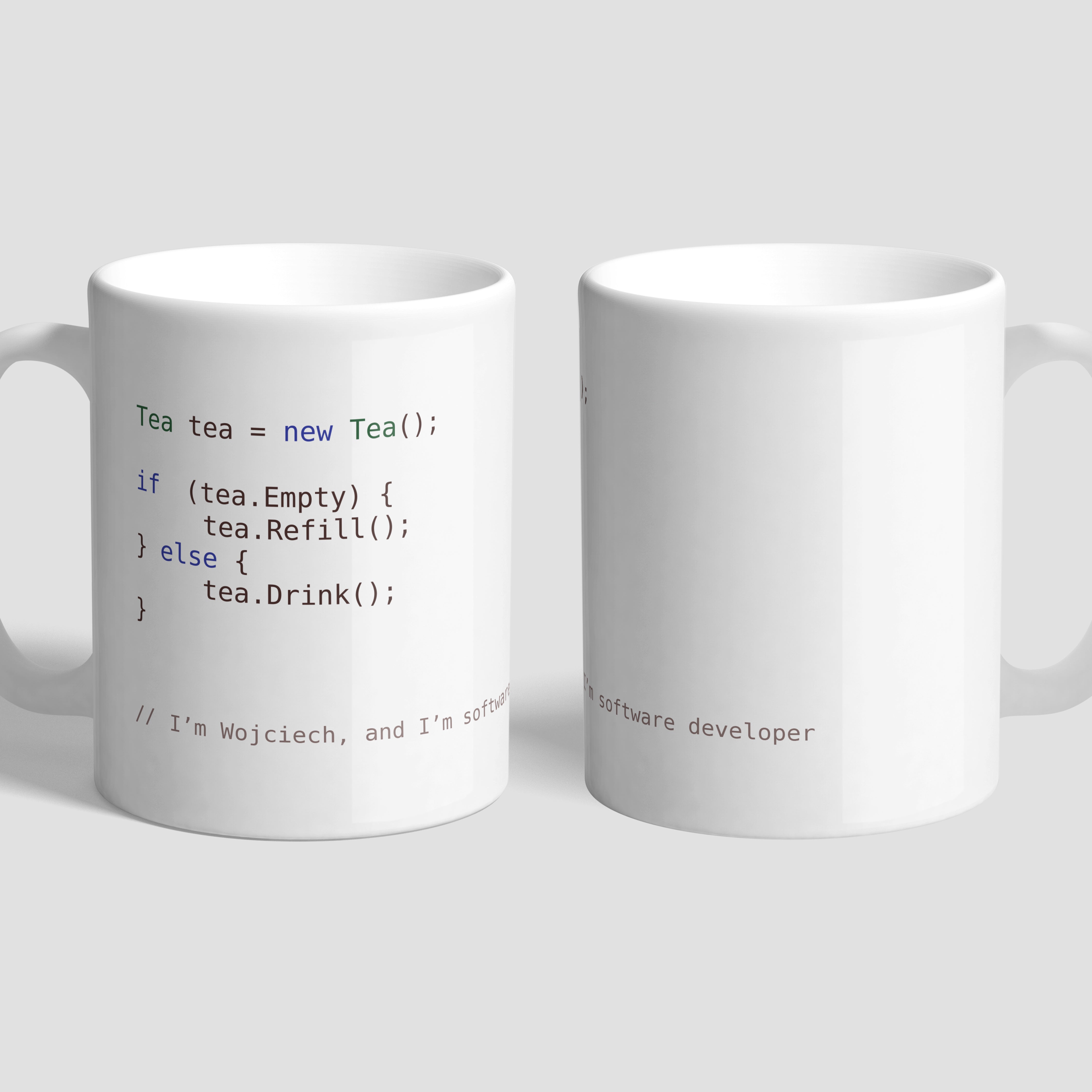 Kubek dla programisty Tea Software Developer prezent dla programisty gadżet dla programisty prezent dla informatyka