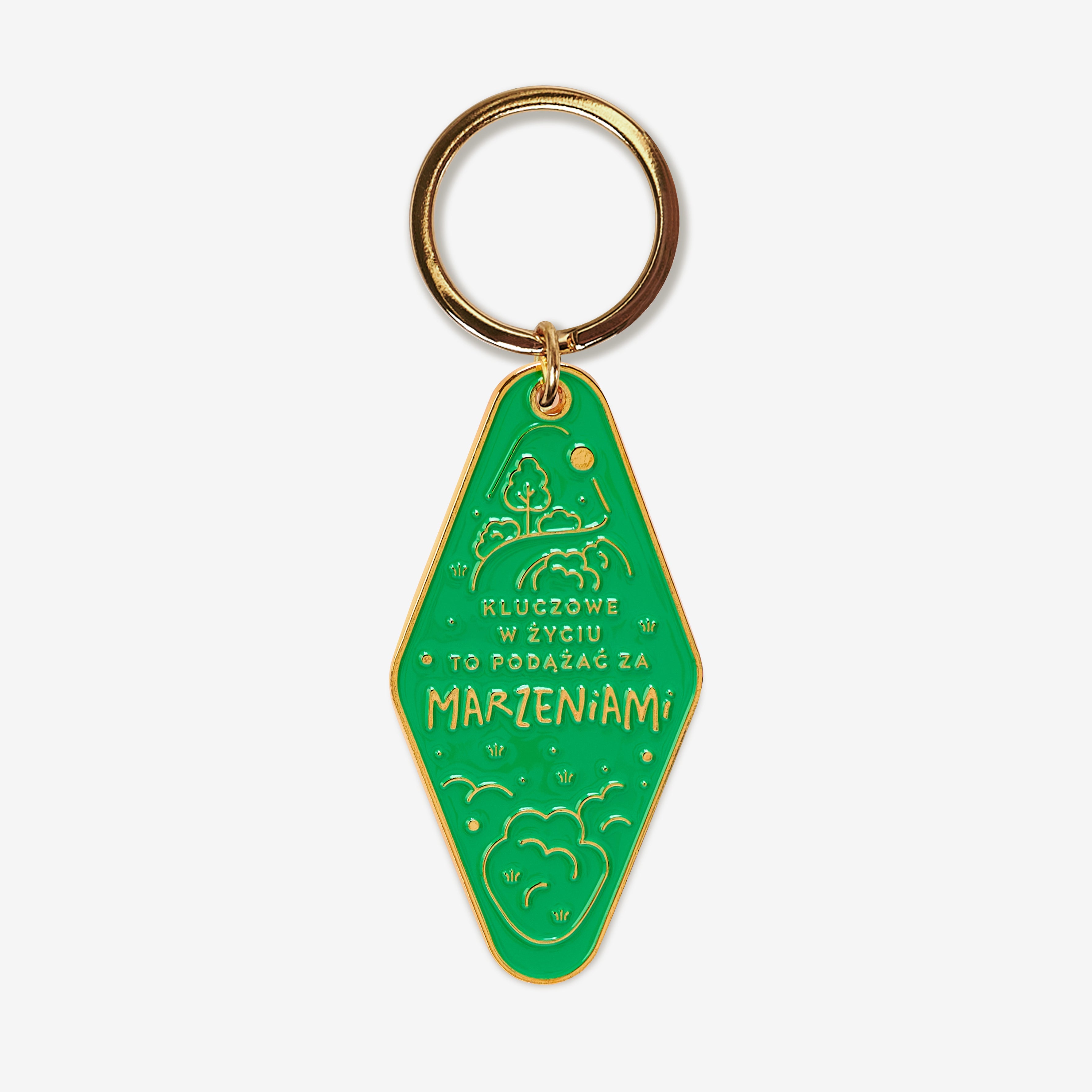 Metalowy brelok na prezent dla przyjaciela - Podążaj za marzeniami brelok do kluczy dla przyjaciółki 