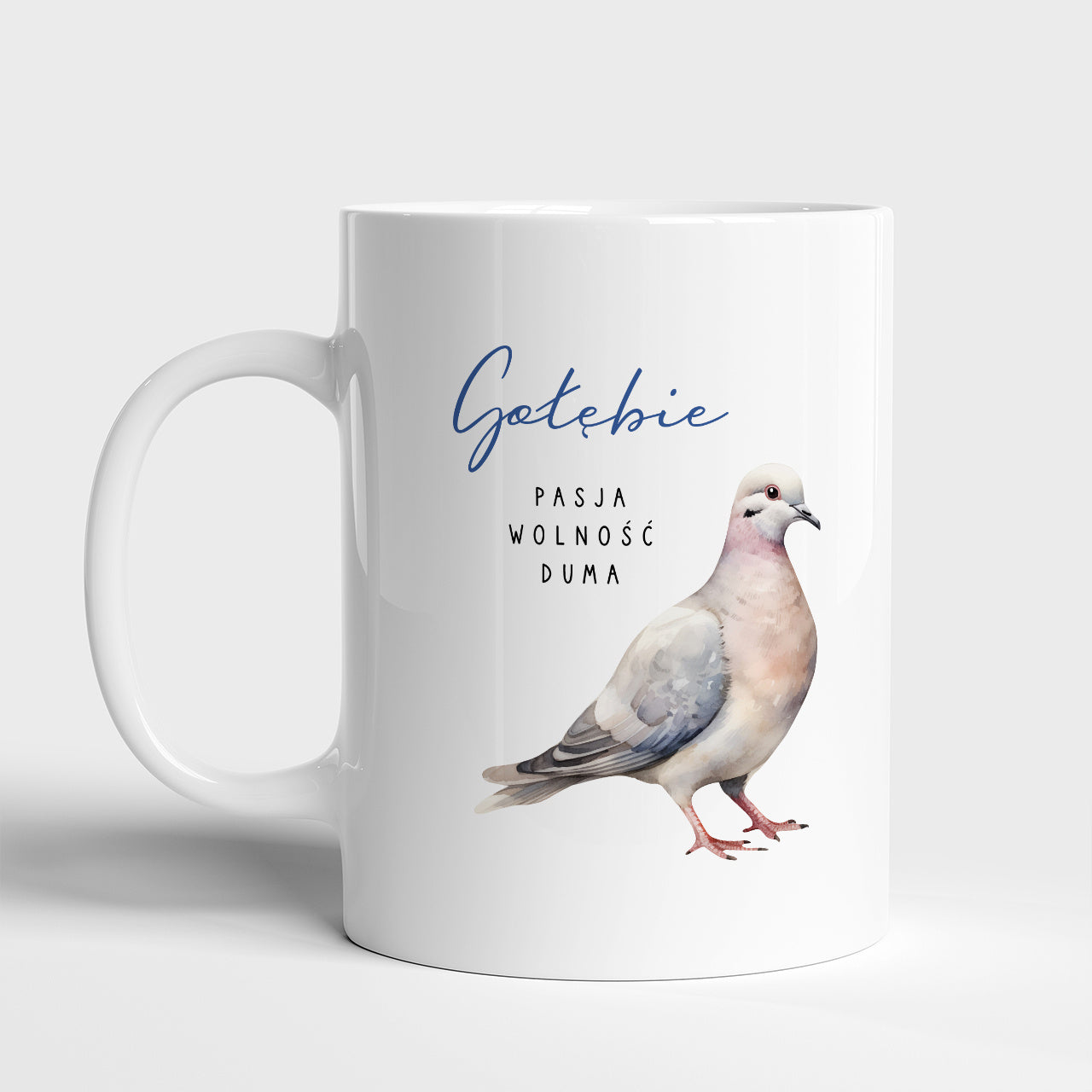 Kubek z gołębiem - prezent dla hodowcy gołębii