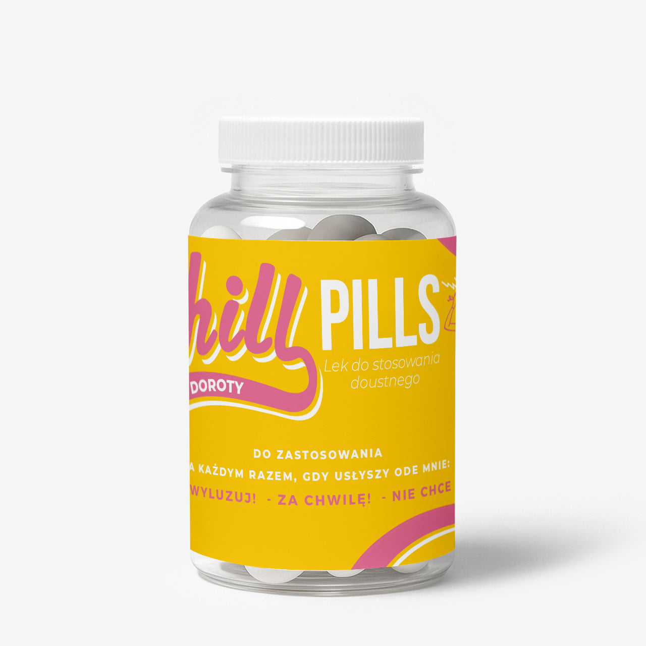 Zestaw prezentowy: miętówki + etykieta do naklejenia - Chill   cukierki na urodziny mamy słodycze na urodziny