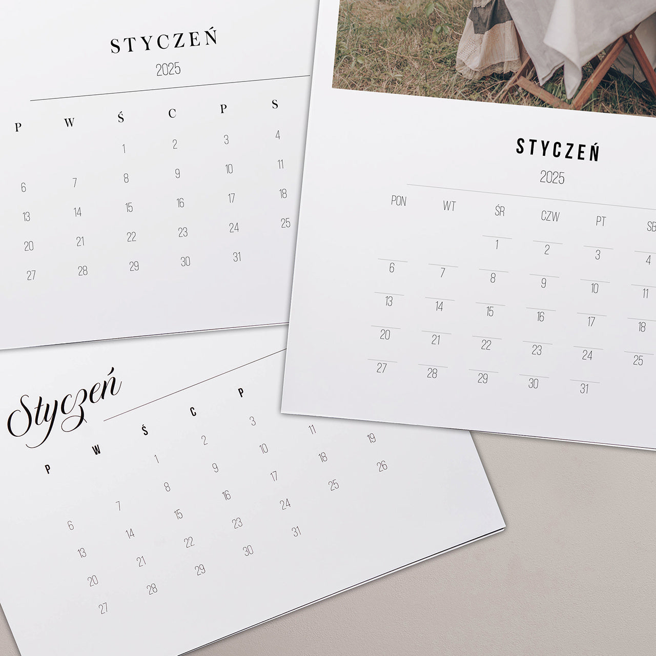 Wiszący kalendarz ze zdjęciami dla babci i dziadki