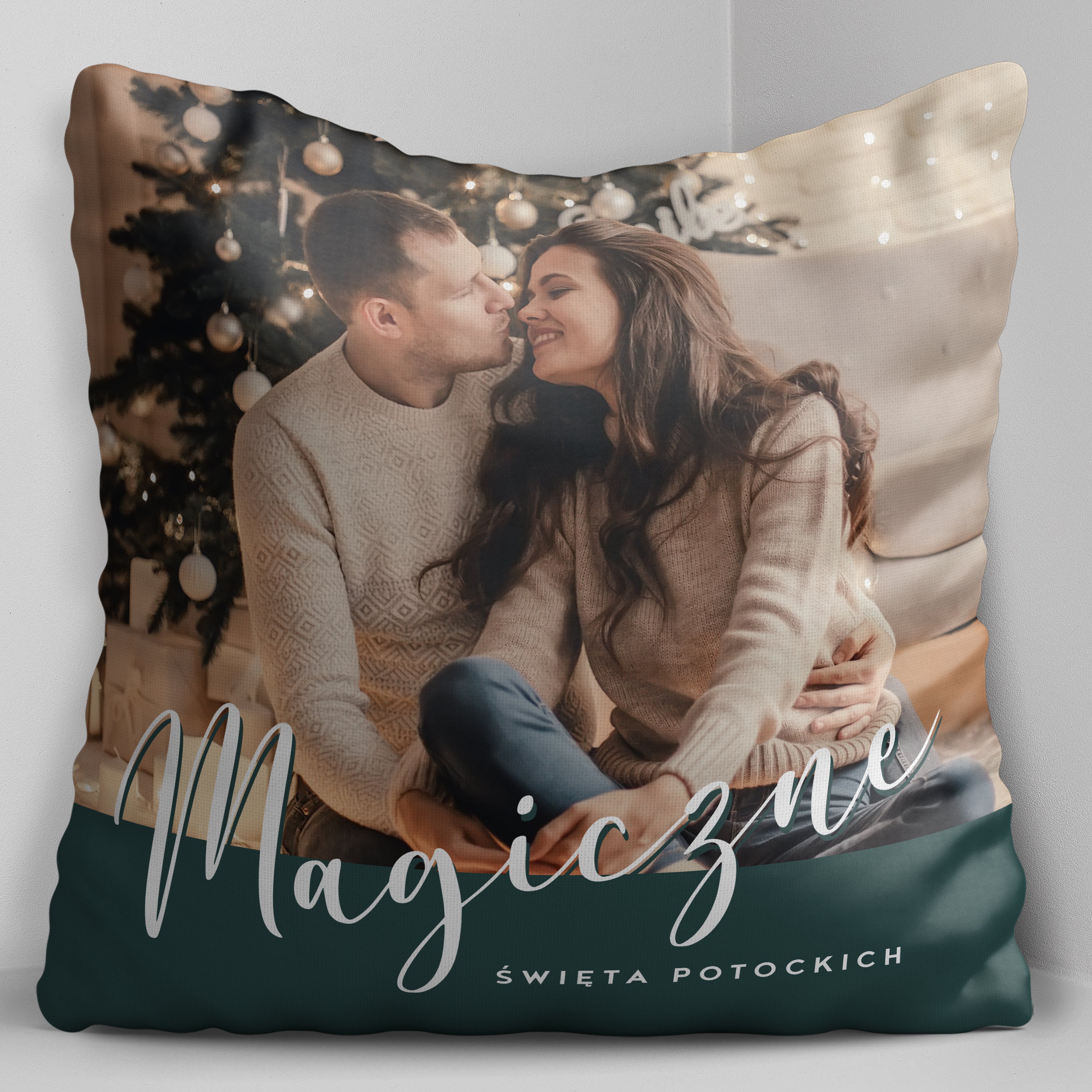 Personalizowana poduszka dla pary - prezent na święta