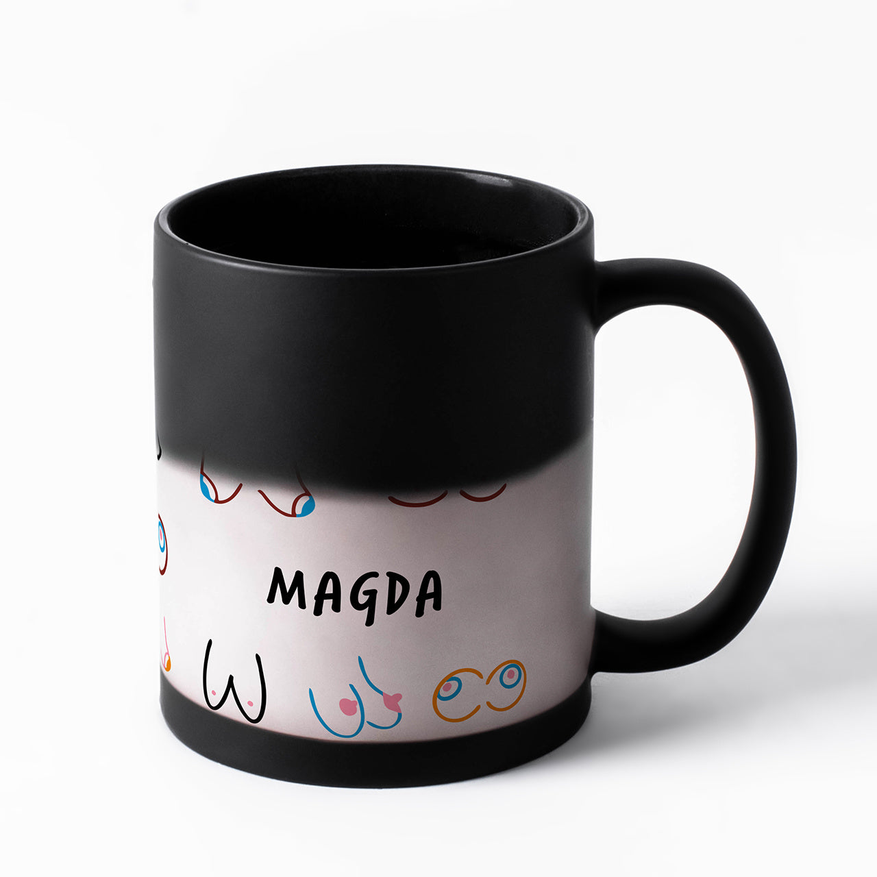 Magiczny kubek z cyckami - śmieszny prezent kubek z nadrukiem śmieszny prezent 