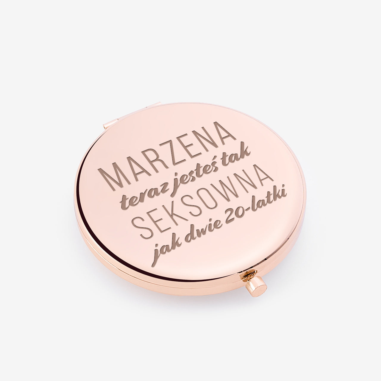 Lusterko grawerowane - śmieszny prezent na 40 dla kobiety