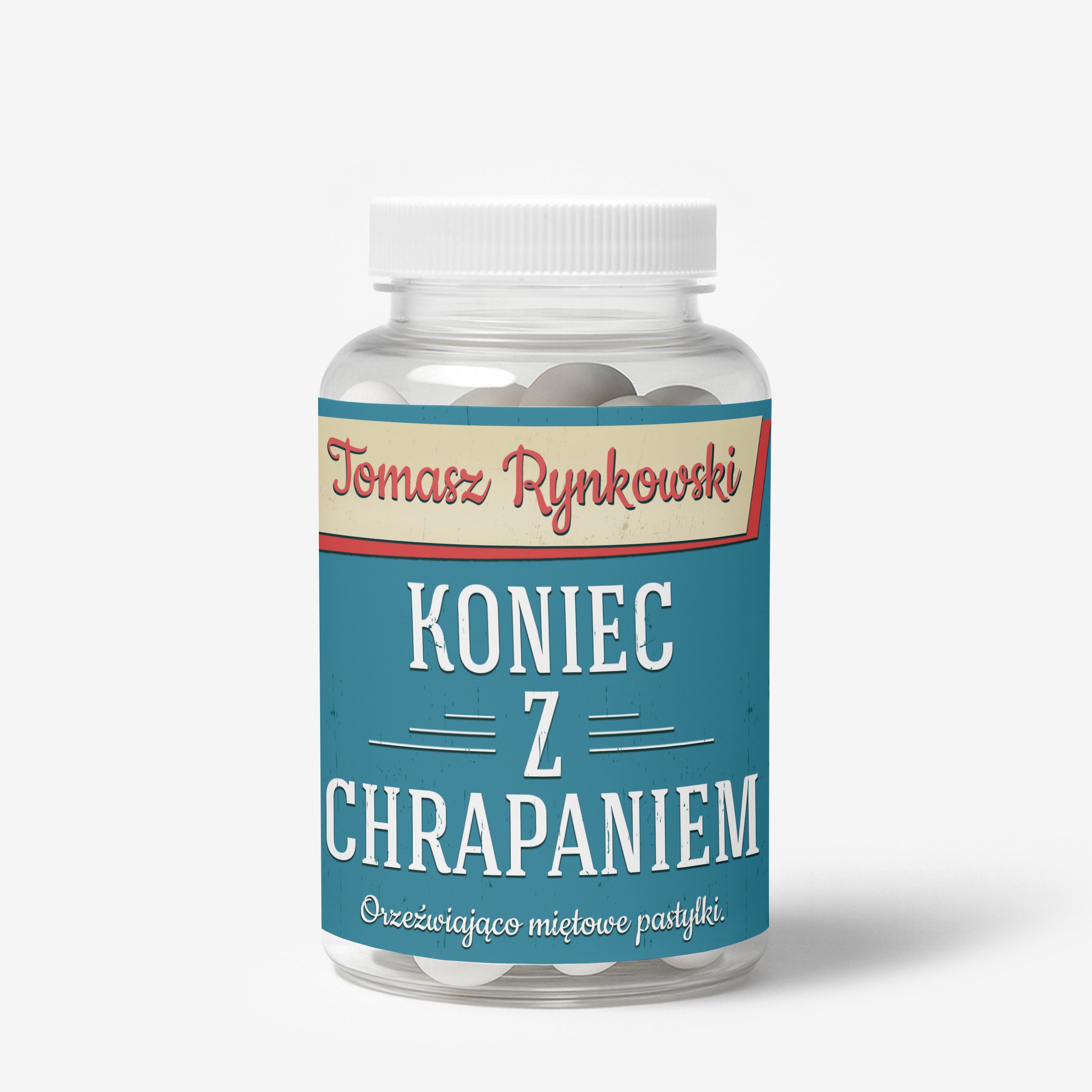 Pojemnik na miętówki z personalizowaną etykietą - śmieszny prezent dla męża