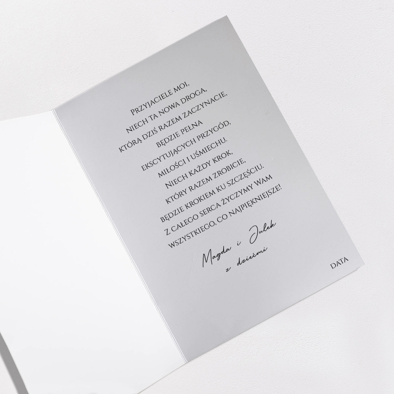 Elegancka kartka ślubna - Bądźcie Szczęśliwi