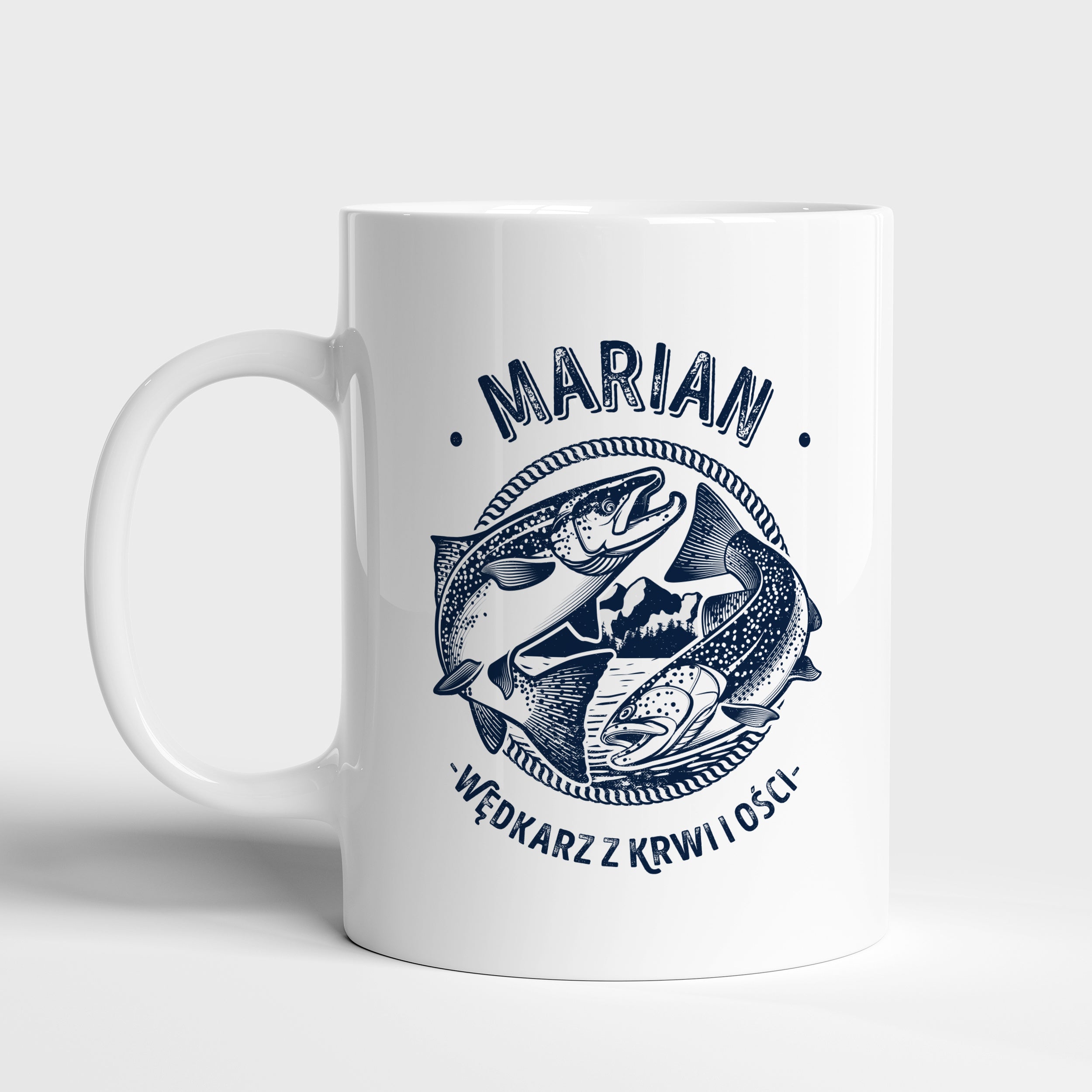 Kubek personalizowany - Wędkarz Z Krwi I Ości - upominek dla wędkarza prezent dla wędkarza kubek dla wędkarza