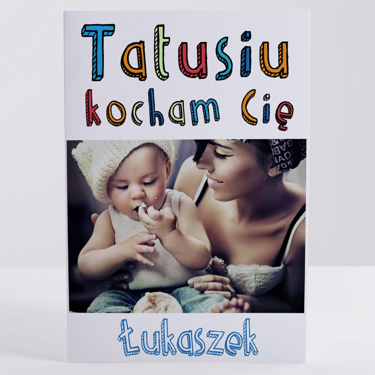 Kartka ze zdjęciem na dzień ojca kartka na dzień ojca prezent dla taty kartka