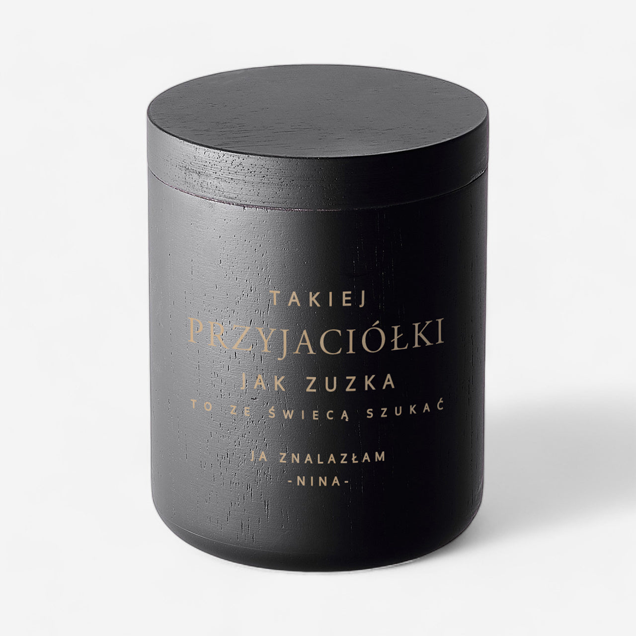 Personalizowana świeca dla przyjaciółki w opakowaniu prezentowym