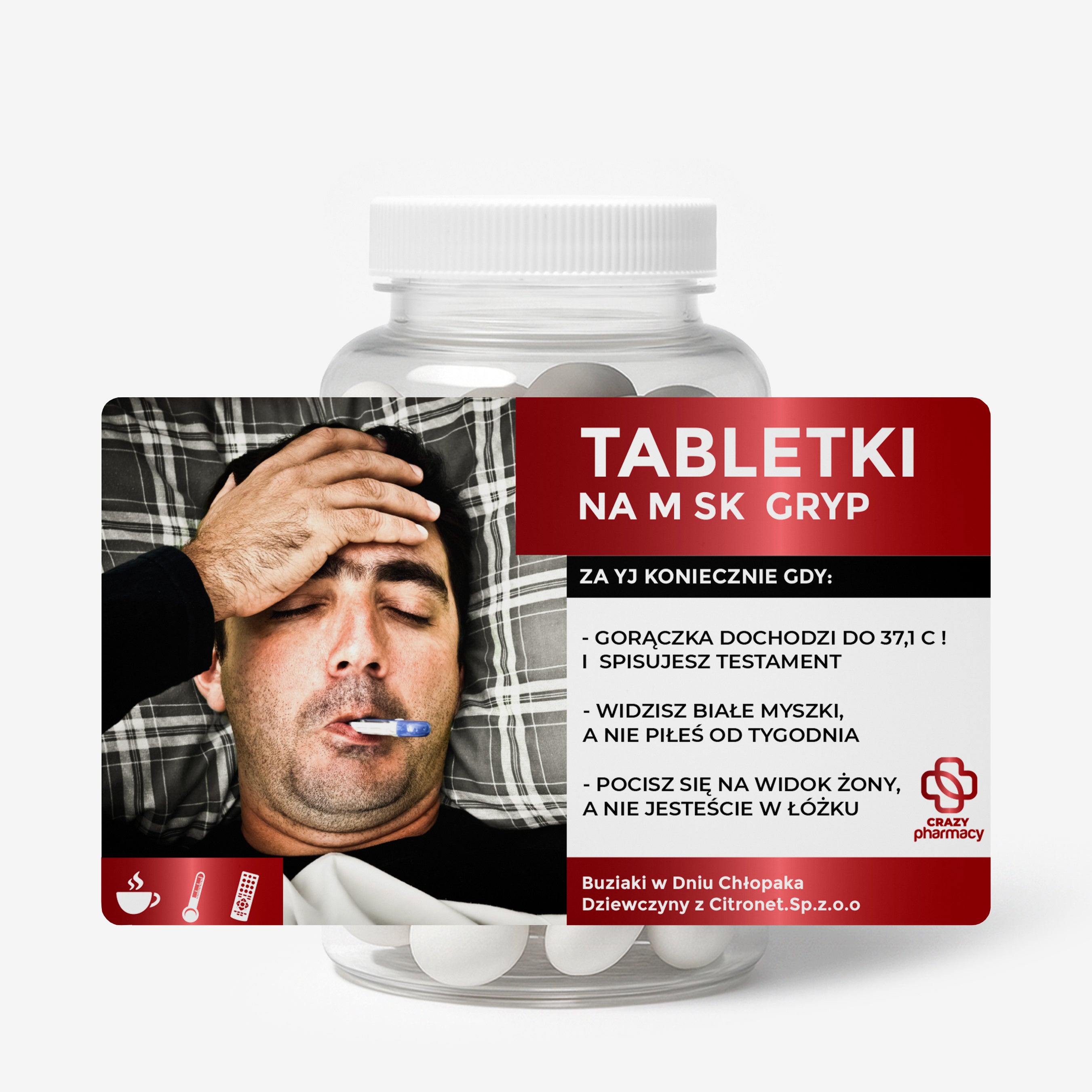 Miętówki ze śmieszną etykietą - upominek dla niego prezent na chłopaka miętówki personalizowane