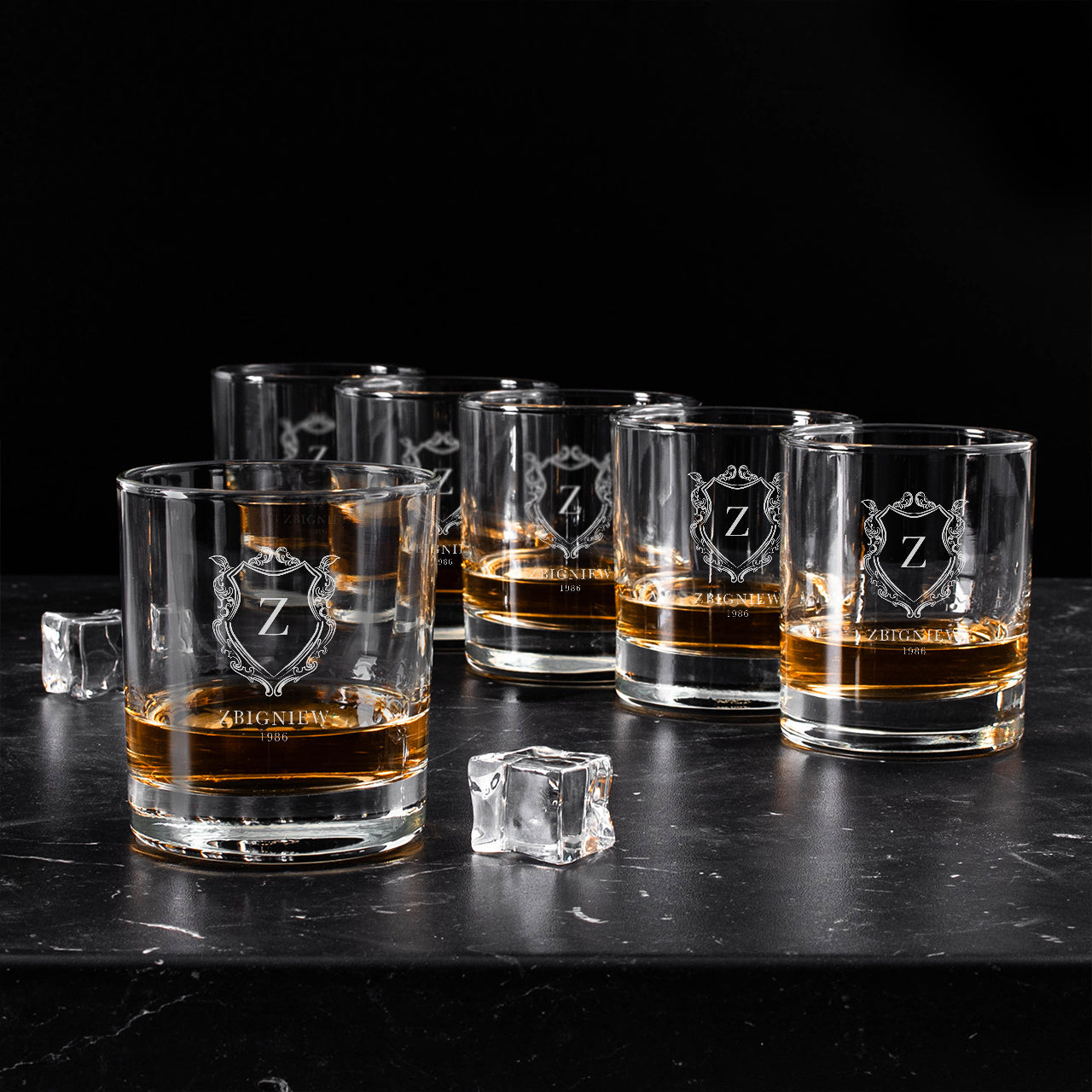 Komplet szklanek do whisky - zestaw urodzinowy dla mężczyzny zestaw do whisky prezent dla mężczyzny  