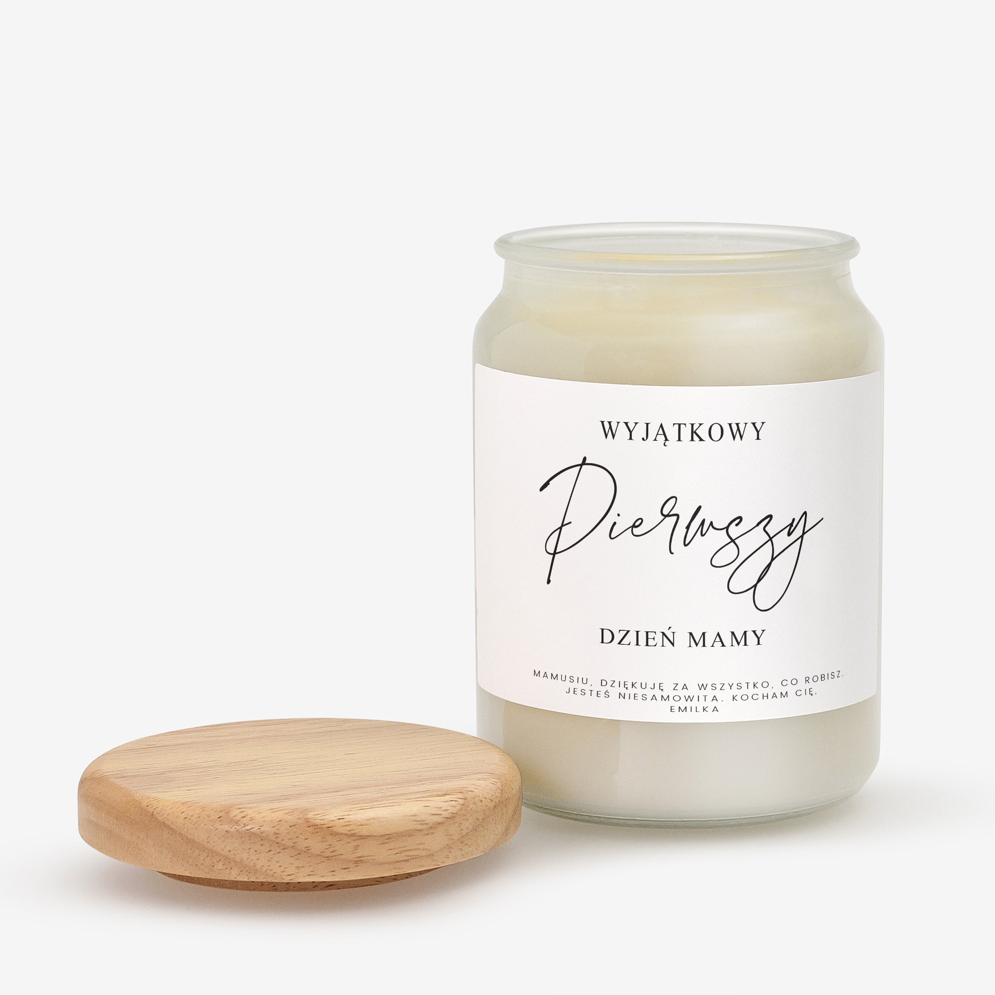 Personalizowana świeca - prezent na pierwszy dzień mamy świeczka personalizowane prezent dla mamy na Dzień Mamy