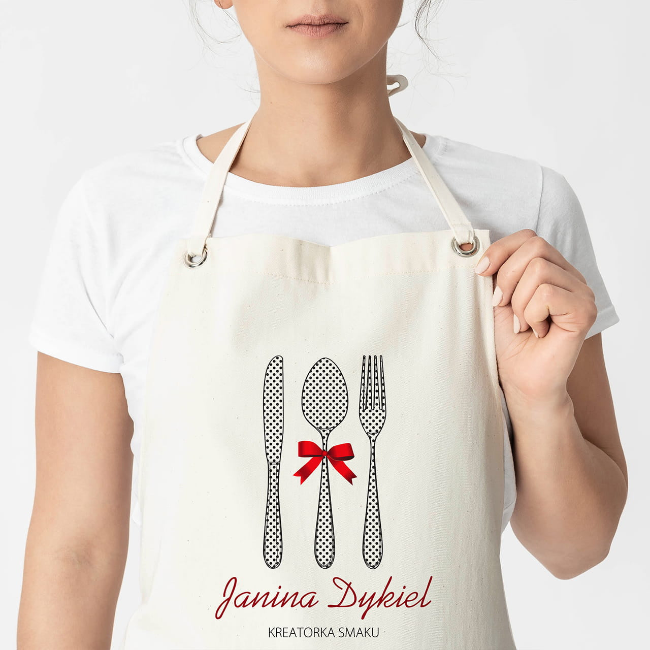 Fartuch z nadrukiem na prezent dla mamy prezent na dzień mamy fartuch personalizowany